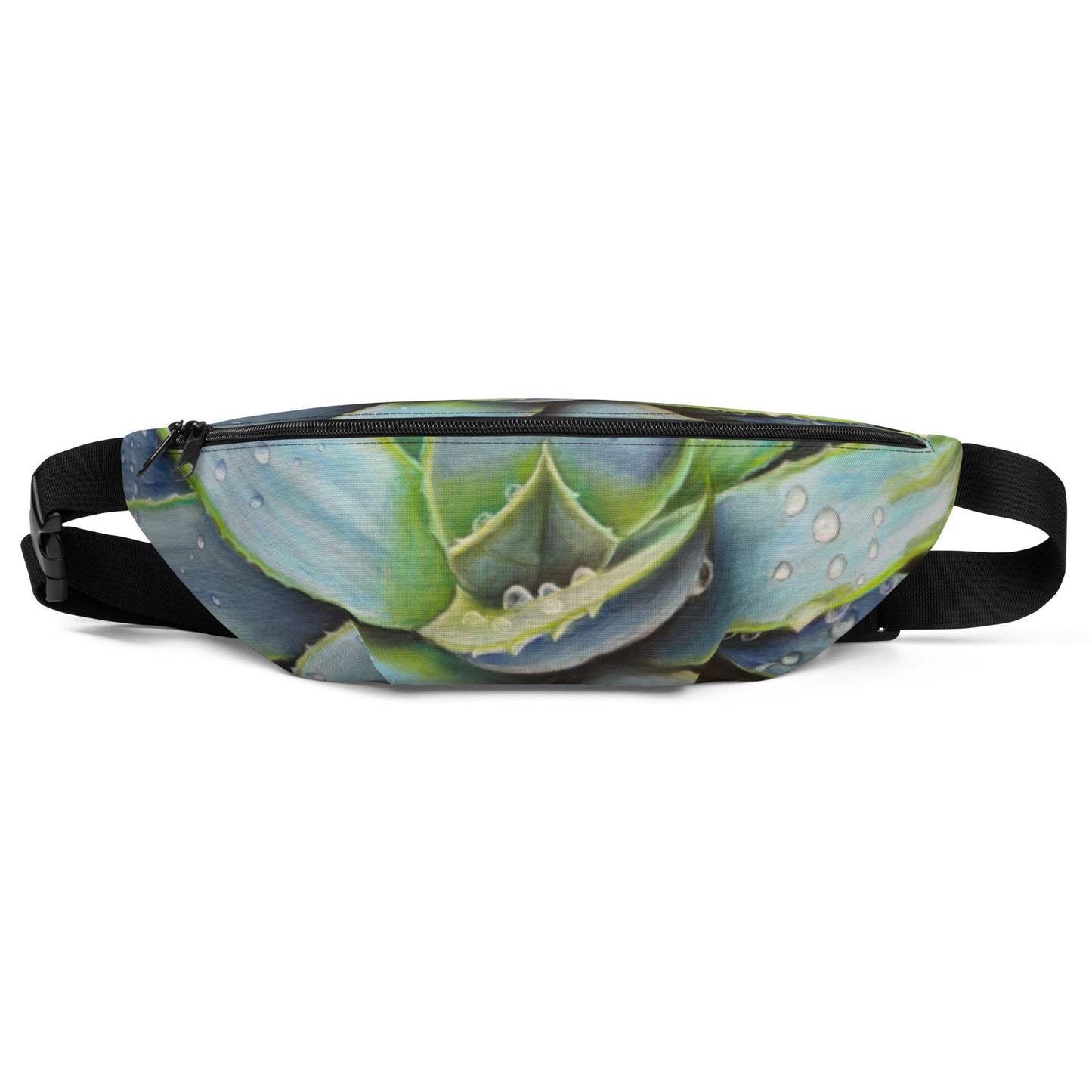 Fanny Pack: Dessert Jewel - Vibrant Agave Plant with Dew Drops, Belt Bag by Cathy Dement