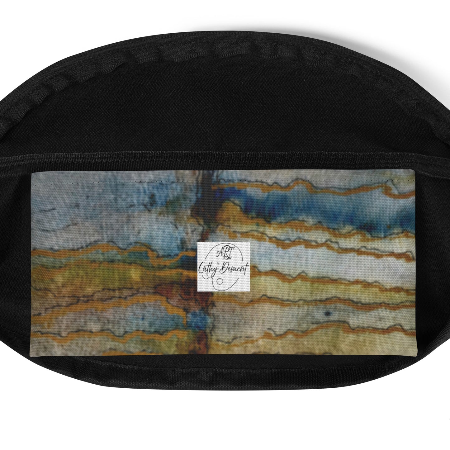 Twilight Reflections Fanny Pack - Abstract Sunset Watercolor Design, Adjustable Straps, Water-Resistant