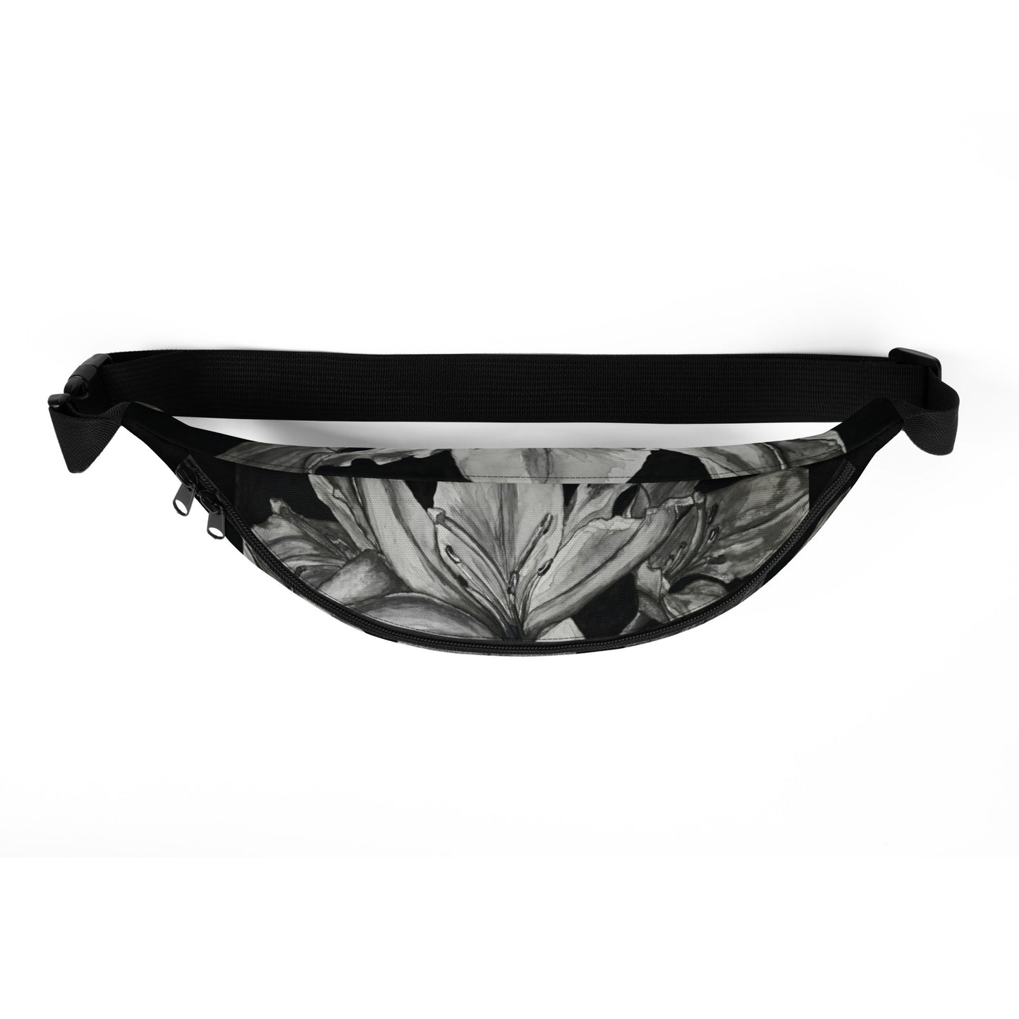 Floral Elegance Lily Artwork Fanny Pack - Water-Resistant Belt Bag, Adjustable Straps