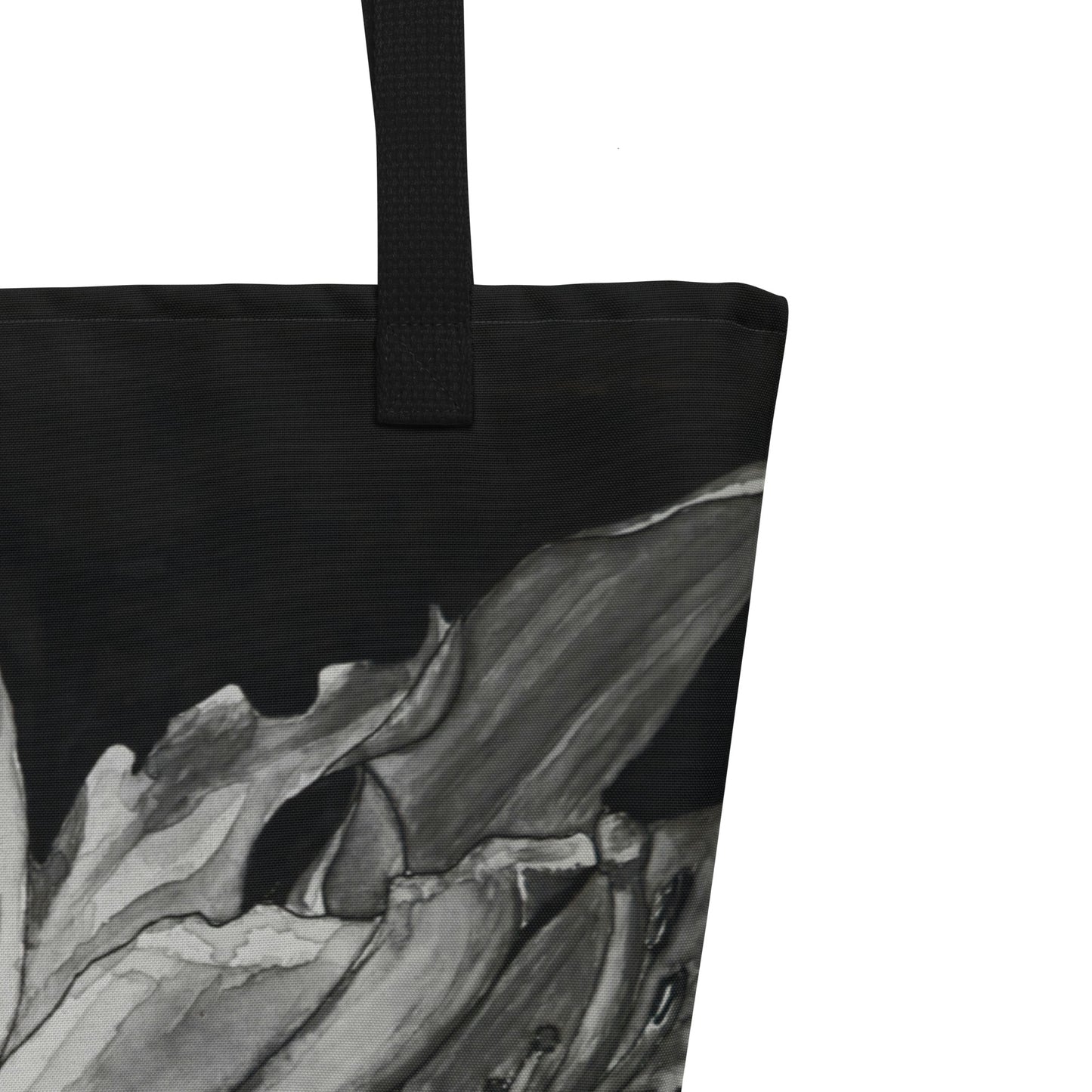 Tote Bag with Pocket: Floral Elegance - Lily Artwork Design by Cathy Dement, 16x20 Inches