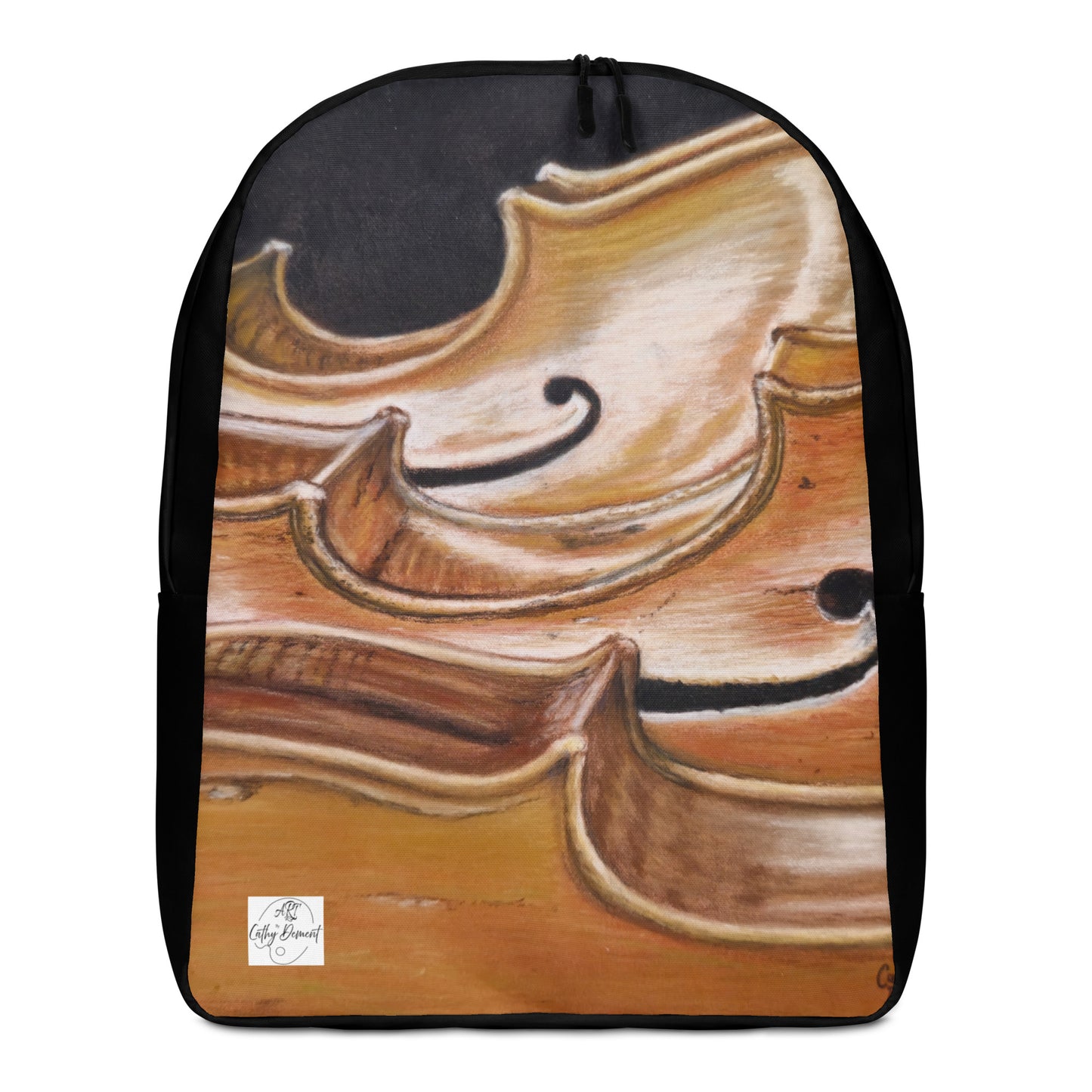 Harmonious Melodies Minimalist Backpack - Cello Trio Musical Instrument Artwork, Back To School, Laptop Bag