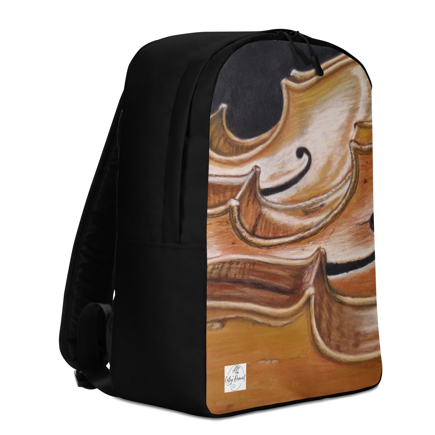 Harmonious Melodies Minimalist Backpack - Cello Trio Musical Instrument Artwork, Back To School, Laptop Bag