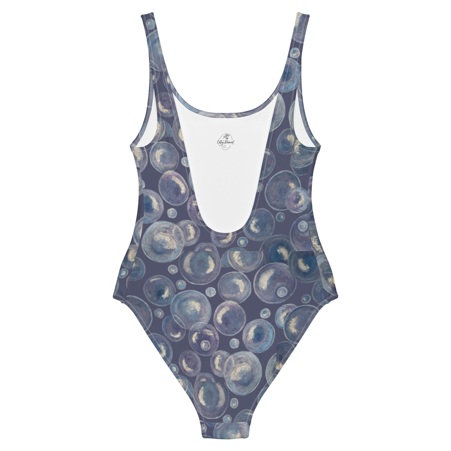 One-Piece Swimsuit - Tranquil Reflections - Colorful Abstract Bubble Artwork Design