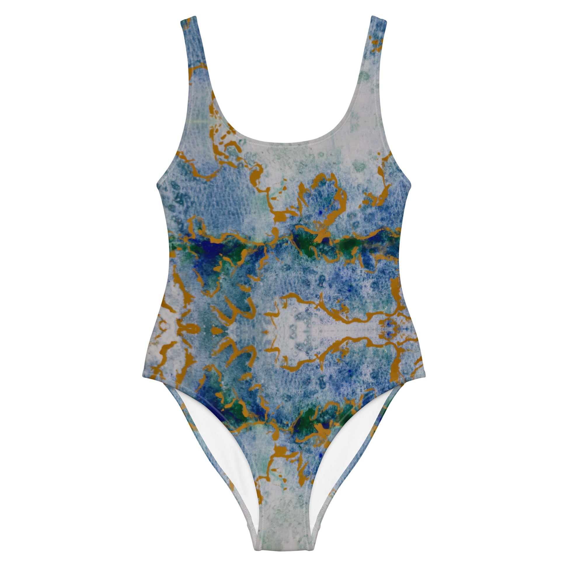 One-Piece Swimsuit - Celestial Dreamscape - Colorful Abstract Artwork Design