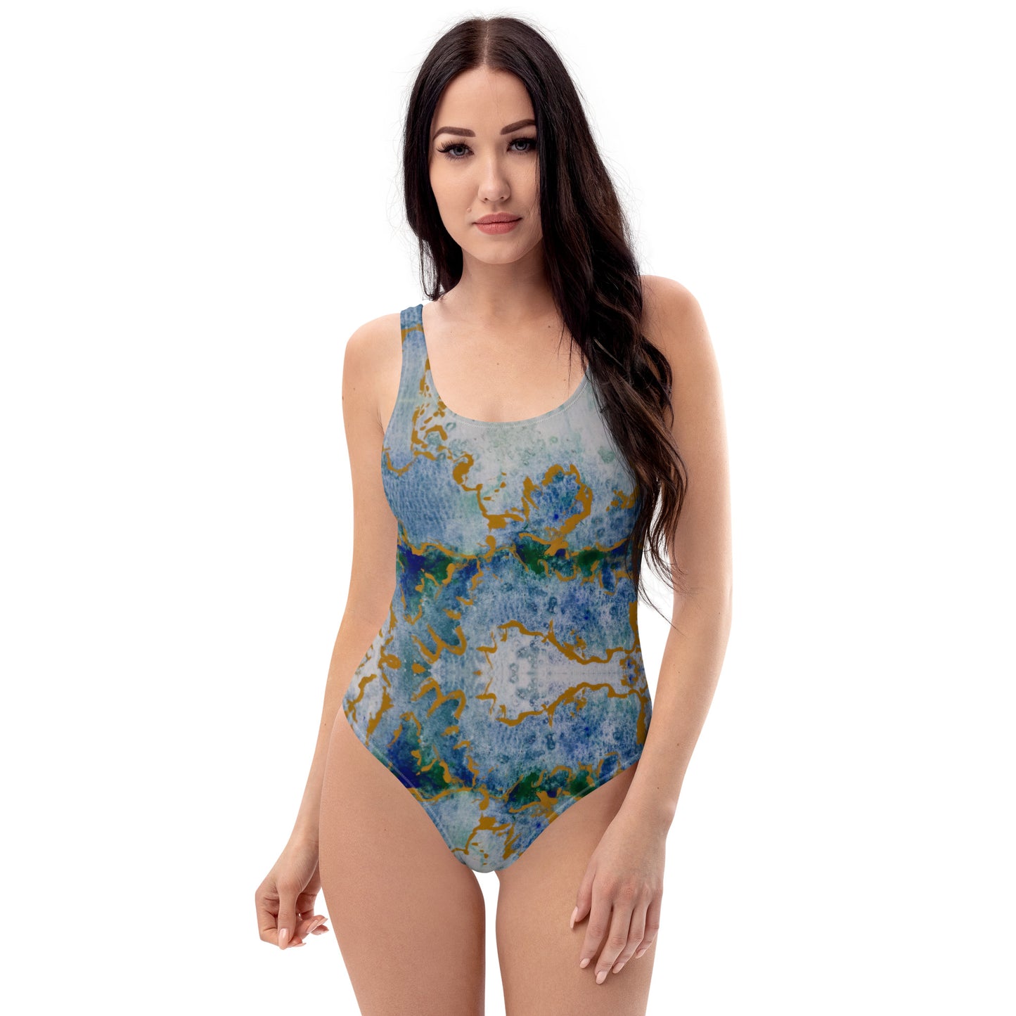 One-Piece Swimsuit - Celestial Dreamscape - Colorful Abstract Artwork Design