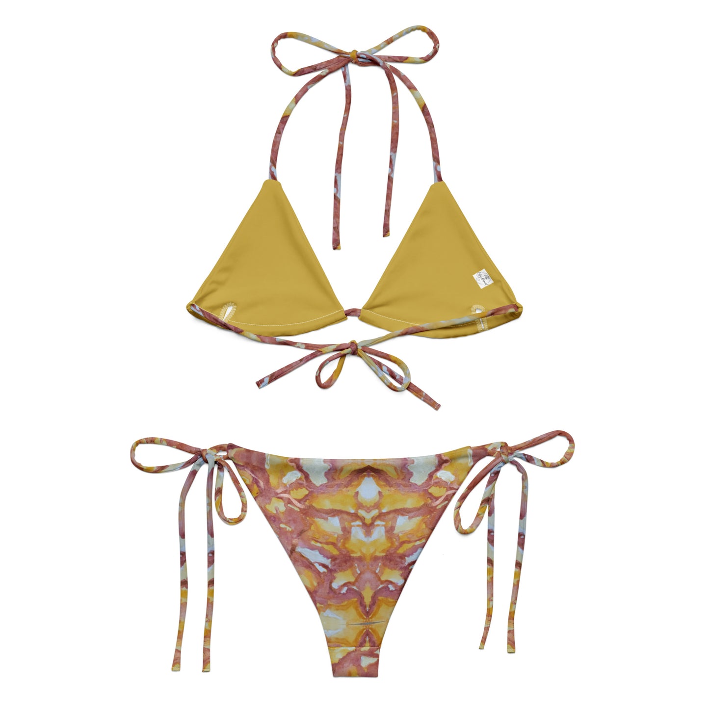 String Bikini - Sunset Veil - Colorful Abstract Artwork Design