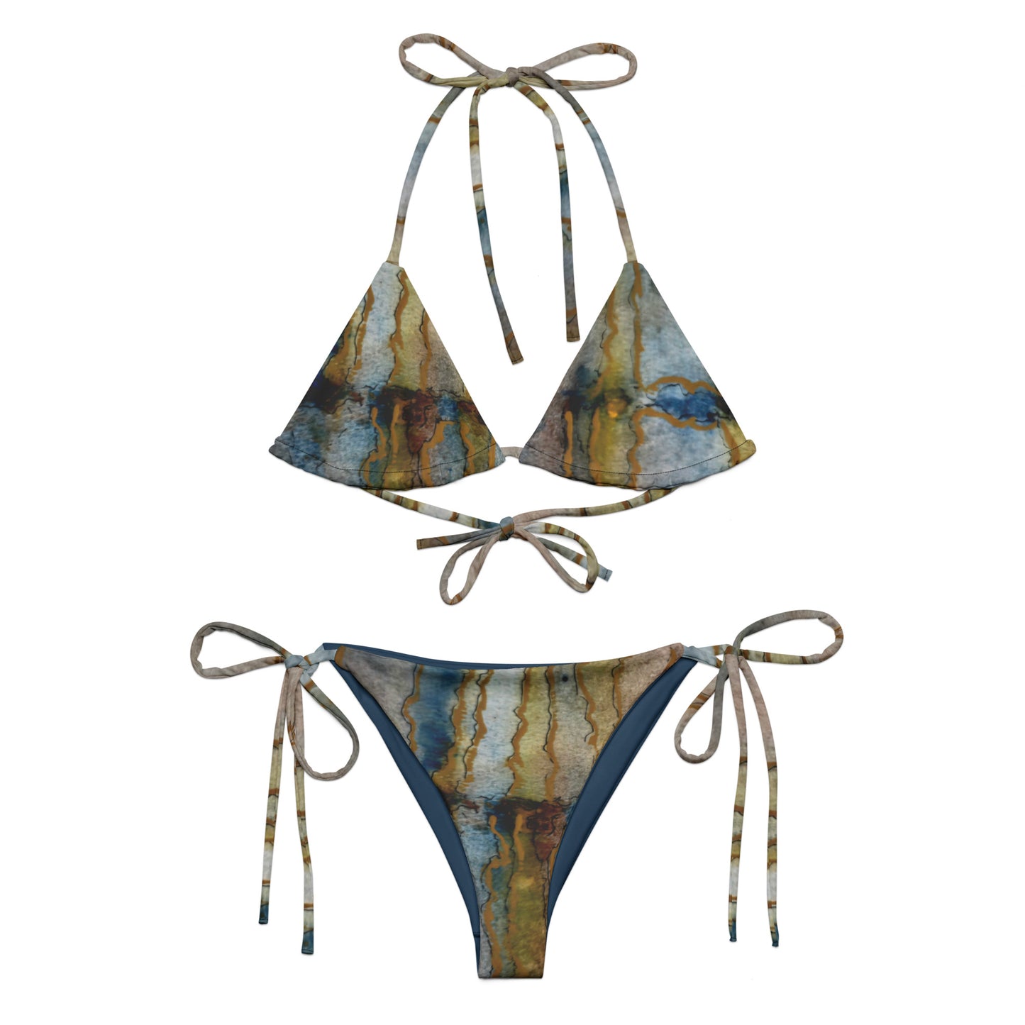 String Bikini - Twilight Reflections - Colorful Abstract Artwork Design