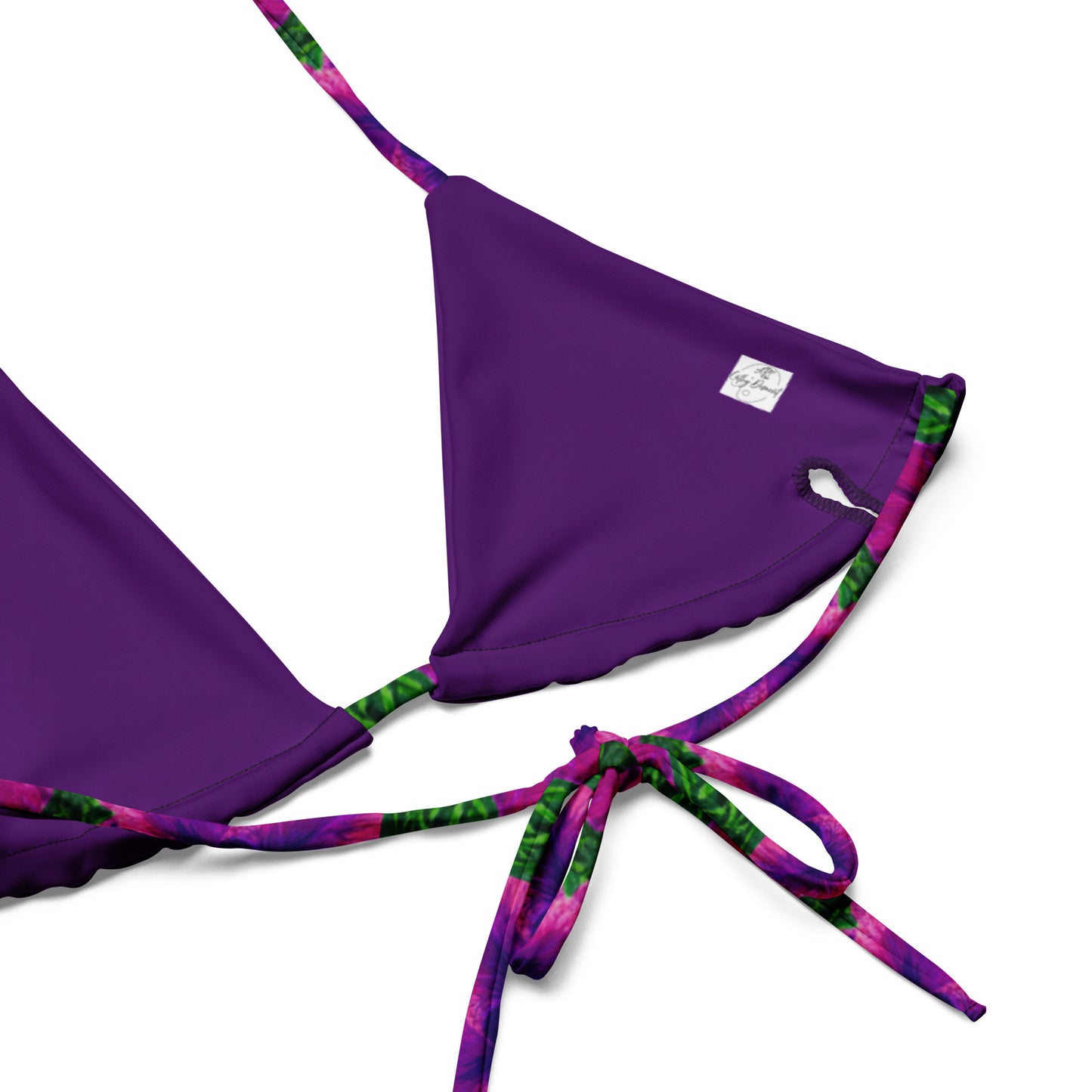 String Bikini - Royal Reverie - Purple Gladiola Artwork Design