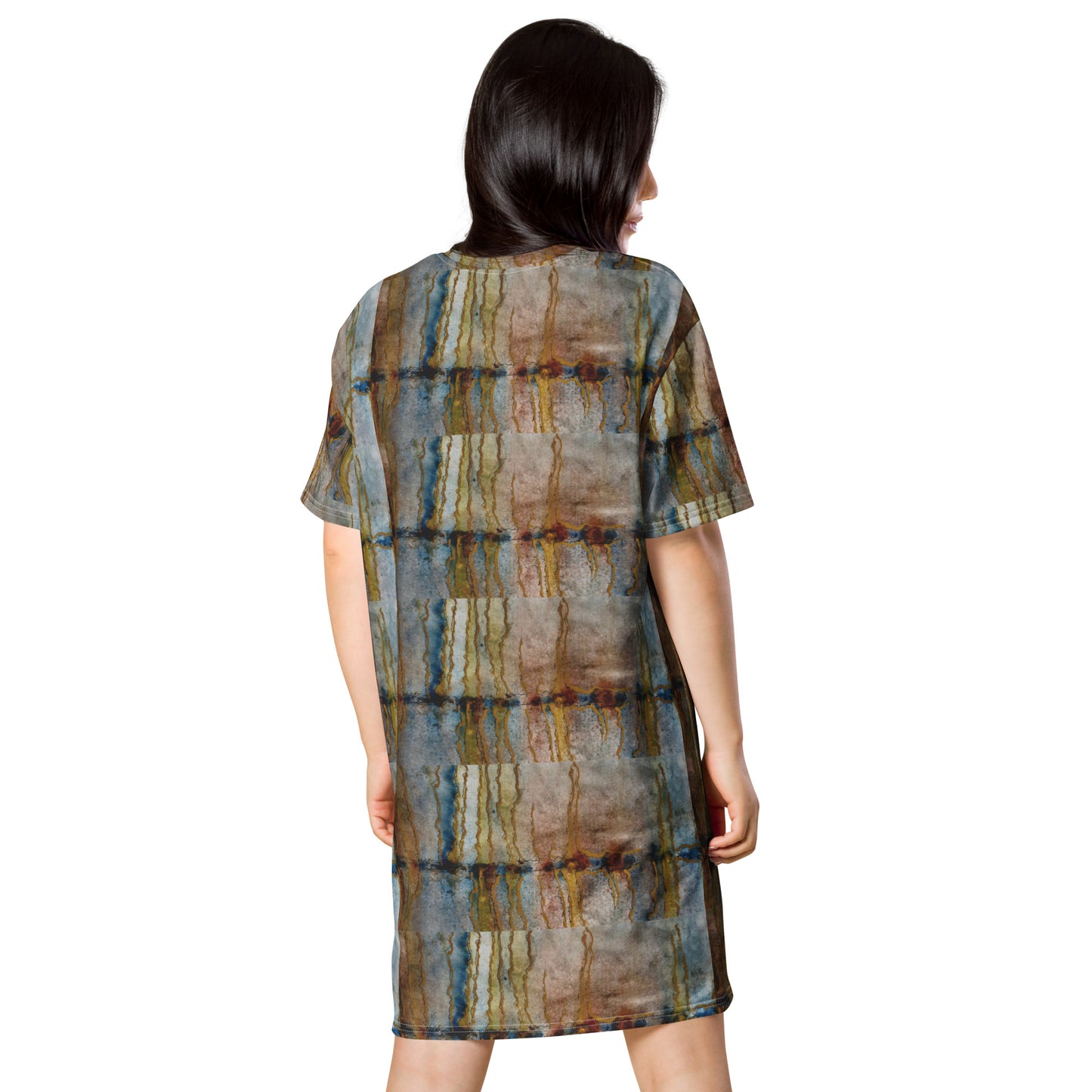 T-shirt Dress - Twilight Reflections - Colorful Abstract Artwork Design by Cathy Dement