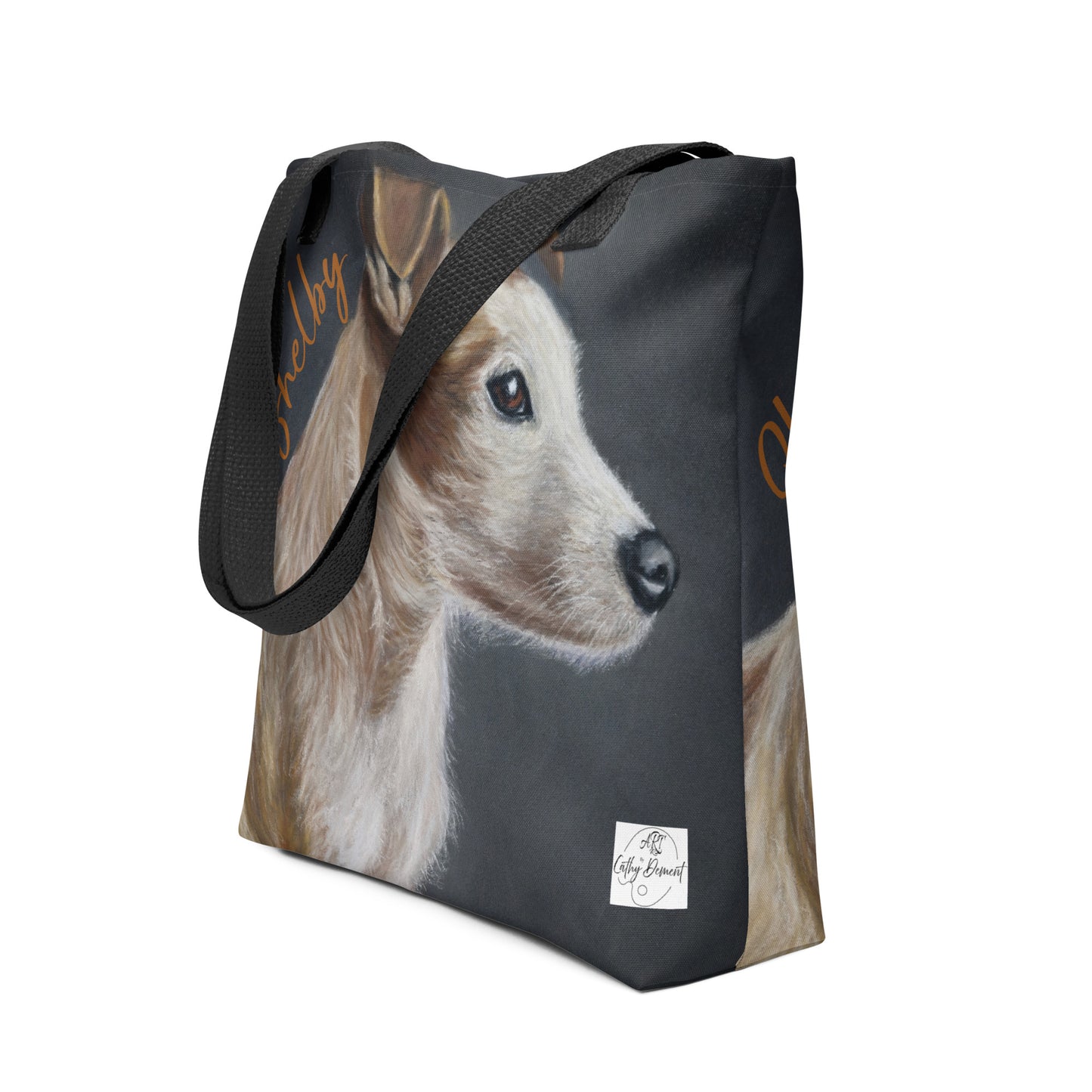 Tote Bag: Cute Jack Russel Dog Artwork By Cathy Dement