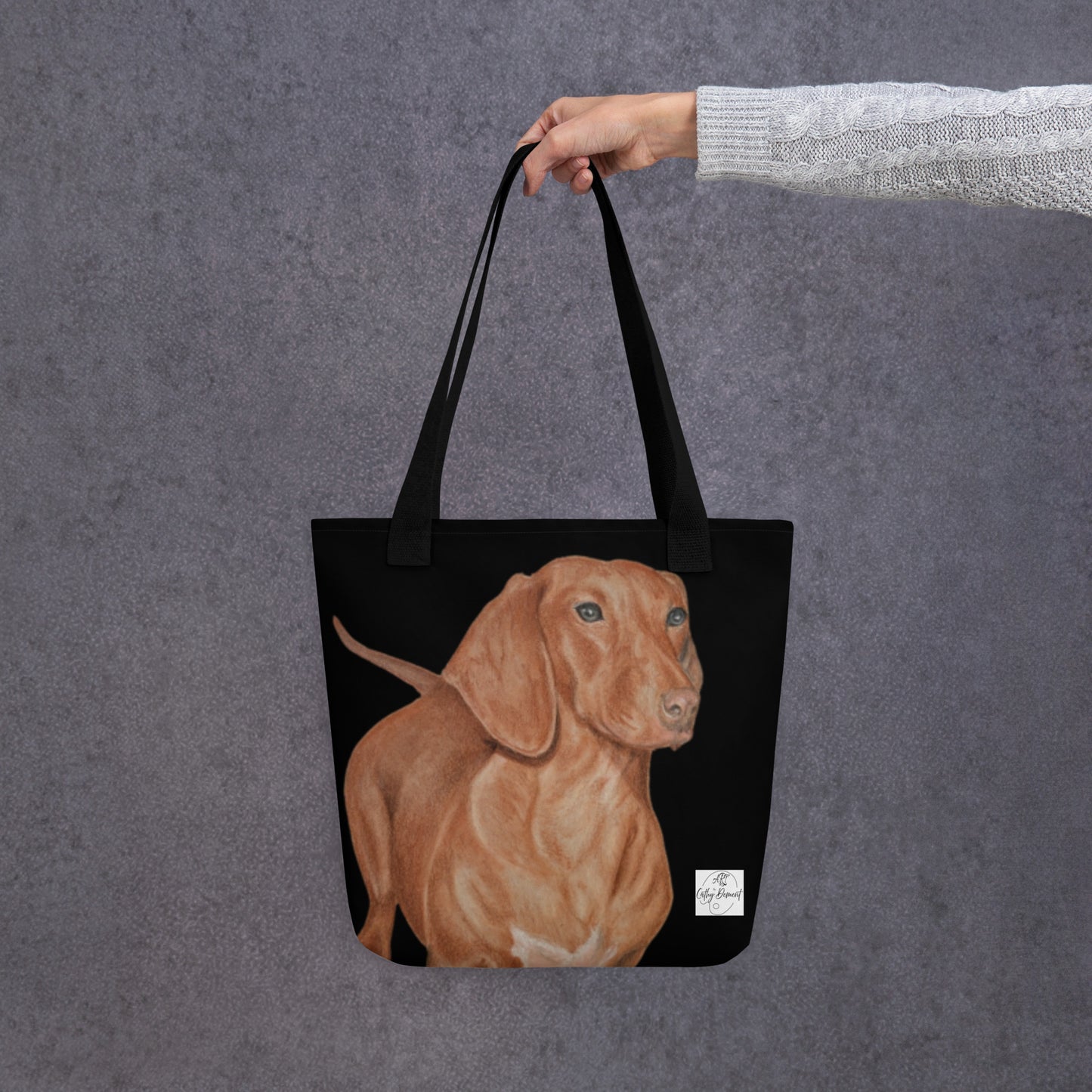 Tote Bag - Cute Dachshund Dog Artwork, Weenie Dog Art By Cathy Dement