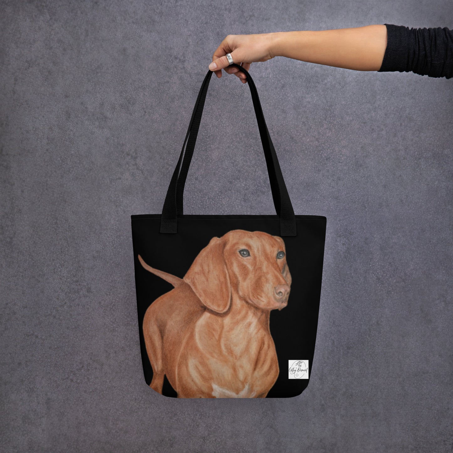 Tote Bag - Cute Dachshund Dog Artwork, Weenie Dog Art By Cathy Dement