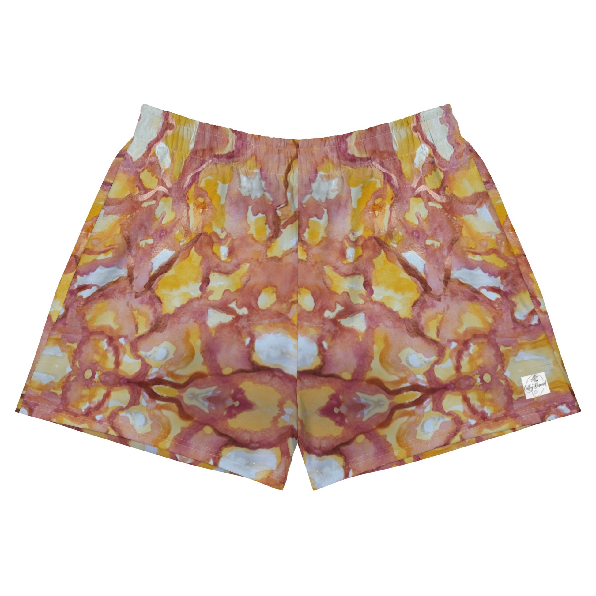 Athletic Shorts - Sunset Veil - Colorful Abstract Artwork Design