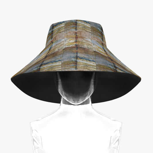 Floppy Beach Hat - Twilight Reflections - Colorful Abstract Artwork Design