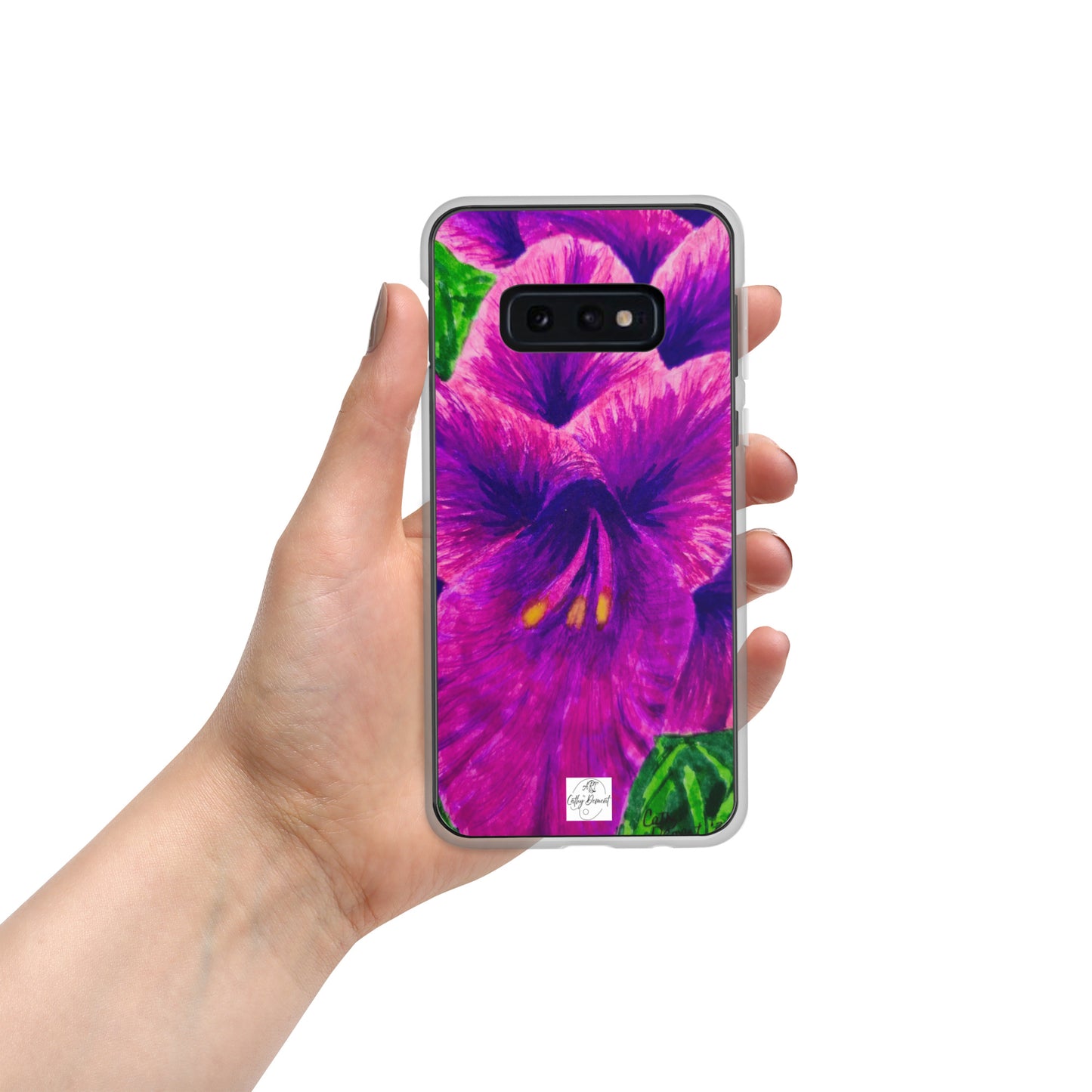 Clear Case for Samsung® Phones - Royal Reverie: Purple Gladiola Artwork, Floral Design