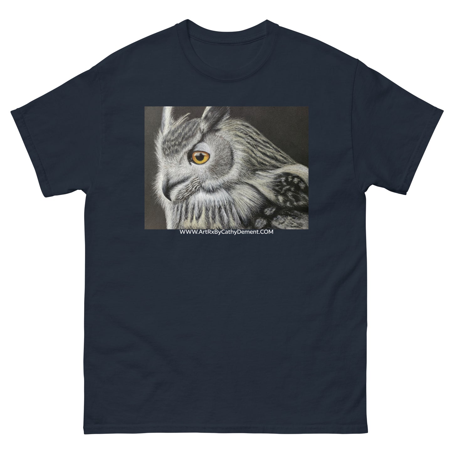 Owl Serenity: Owl in Tree Design Men's classic tee