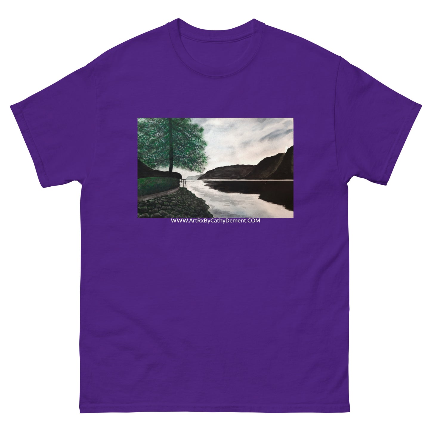 Norwegian Dream: Captivating Fjord Landscape Artwork Design  Men's Classic Tee