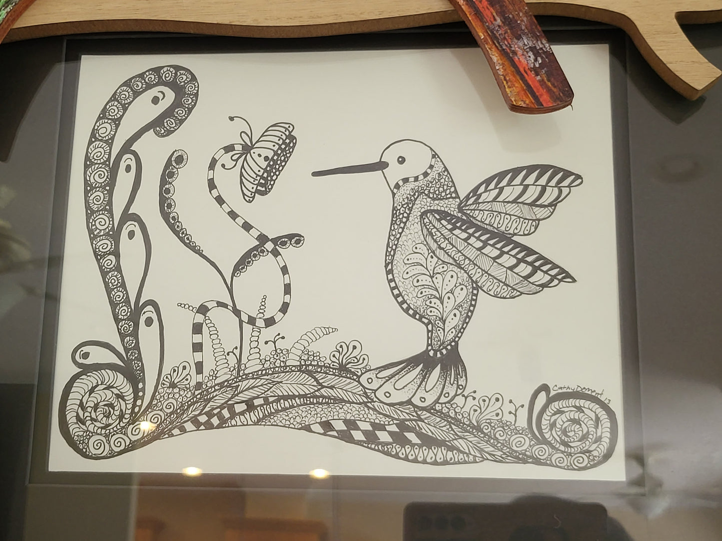 Original Artwork (sold) Zentangle Bird