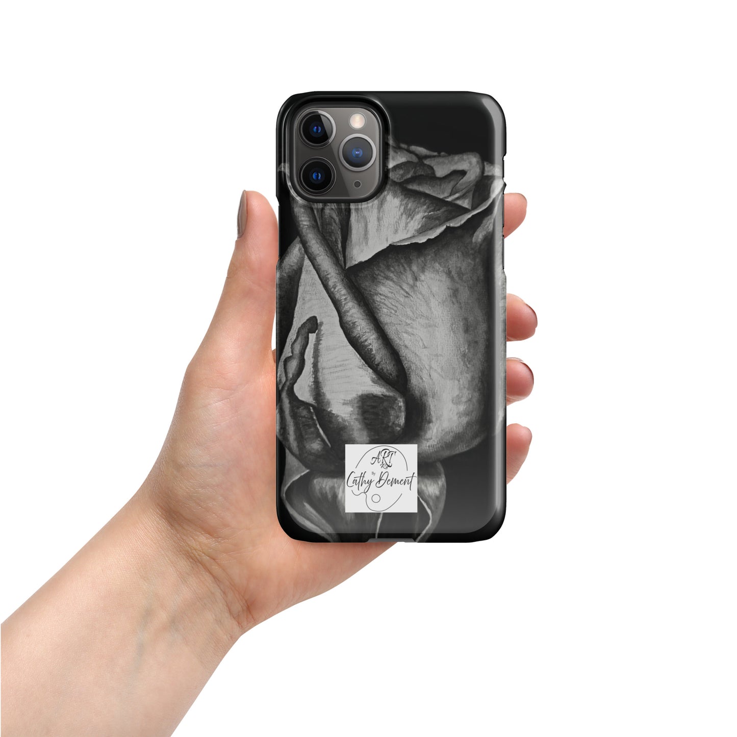 Dusk's Embrace: Monochrome Rose Artwork Snap Cell Phone Case for iPhone®