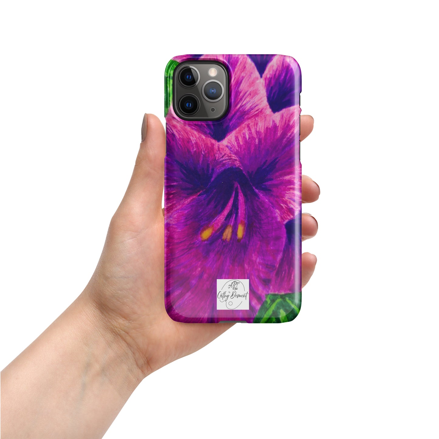 Snap case for iPhone® - Royal Reverie: Purple Gladiola, Floral Artwork Design