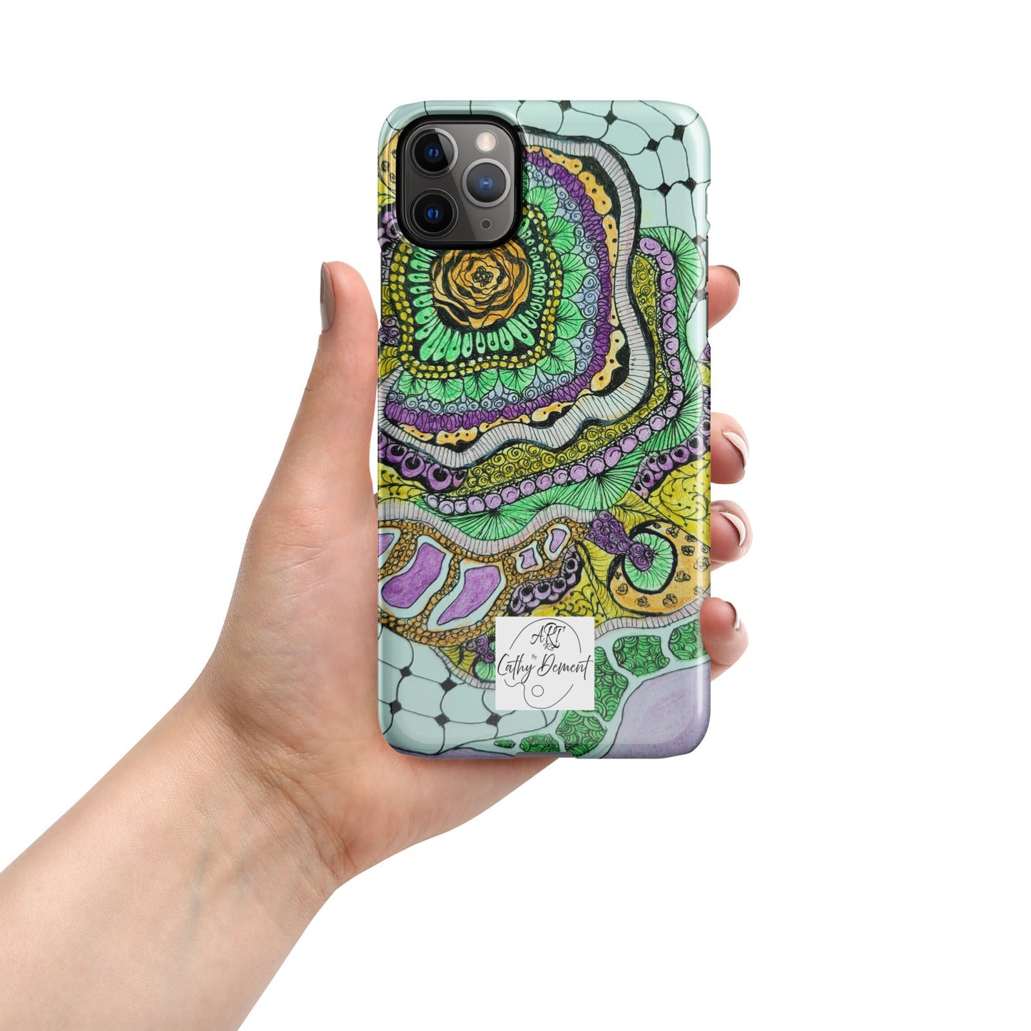 Snap Phone Case for iPhone® - Zen Floral Bliss - Colorful Zentangle Artwork Design