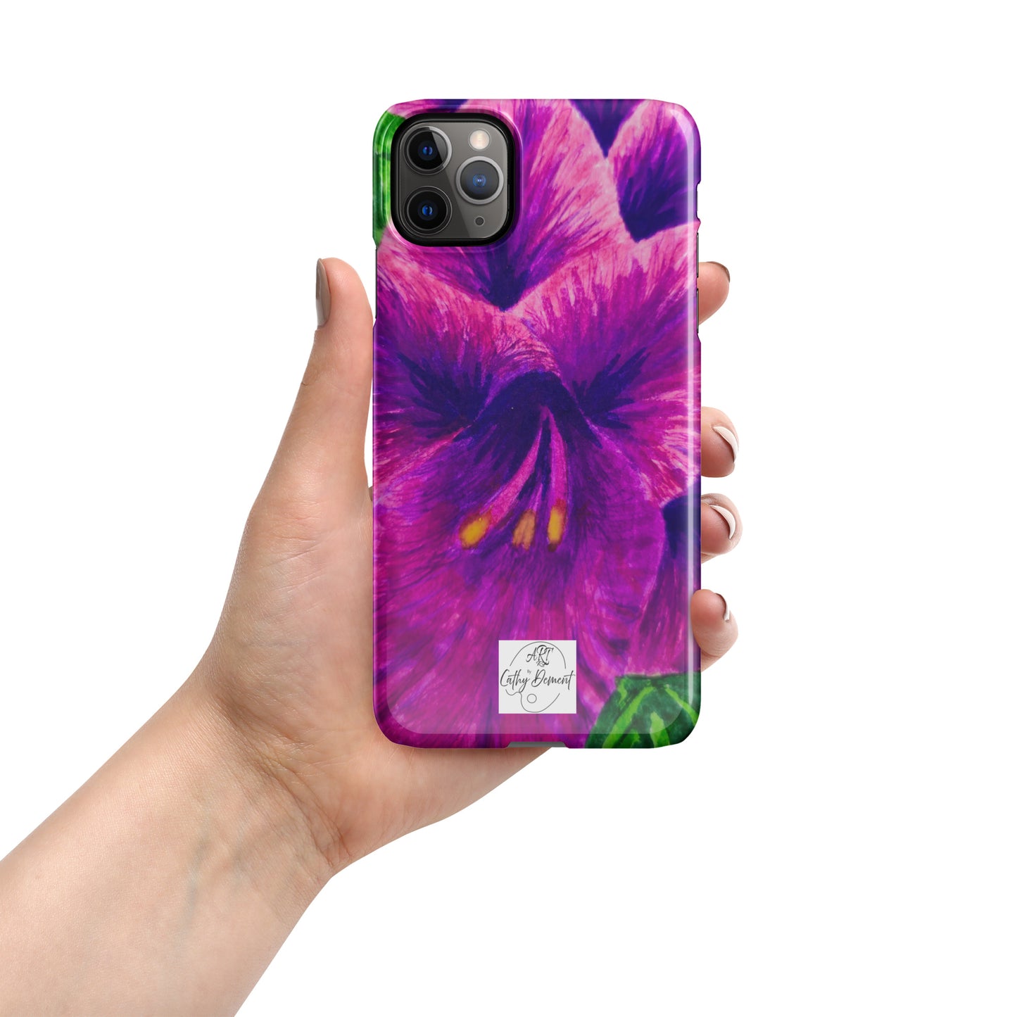 Snap case for iPhone® - Royal Reverie: Purple Gladiola, Floral Artwork Design