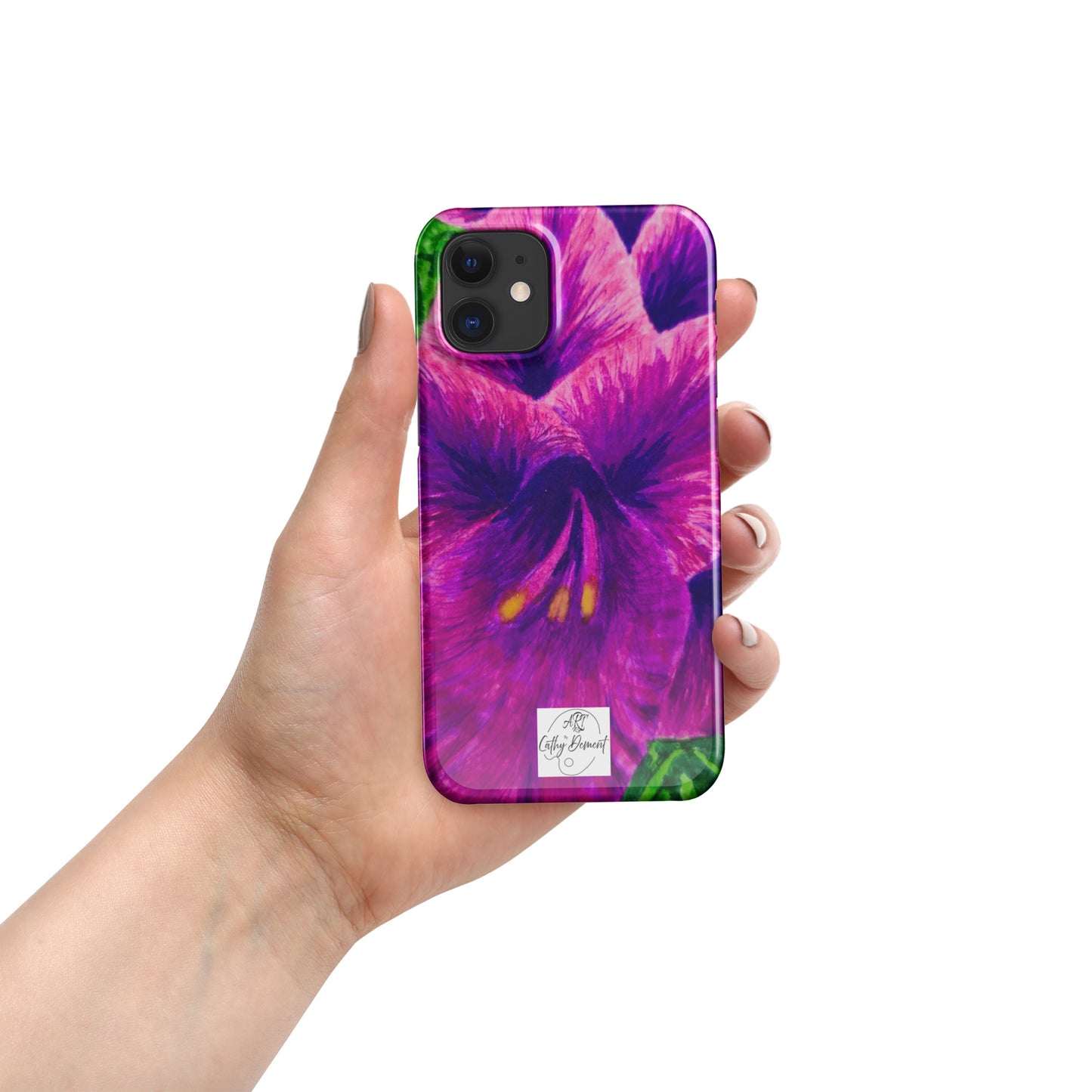 Snap case for iPhone® - Royal Reverie: Purple Gladiola, Floral Artwork Design