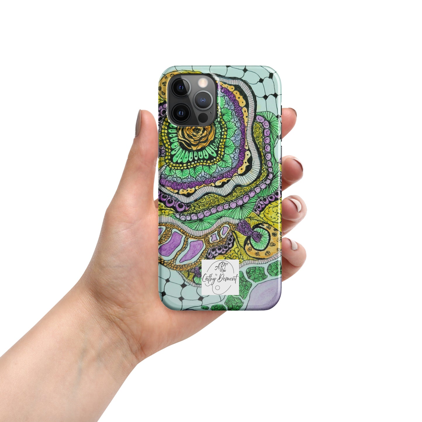 Snap Phone Case for iPhone® - Zen Floral Bliss - Colorful Zentangle Artwork Design