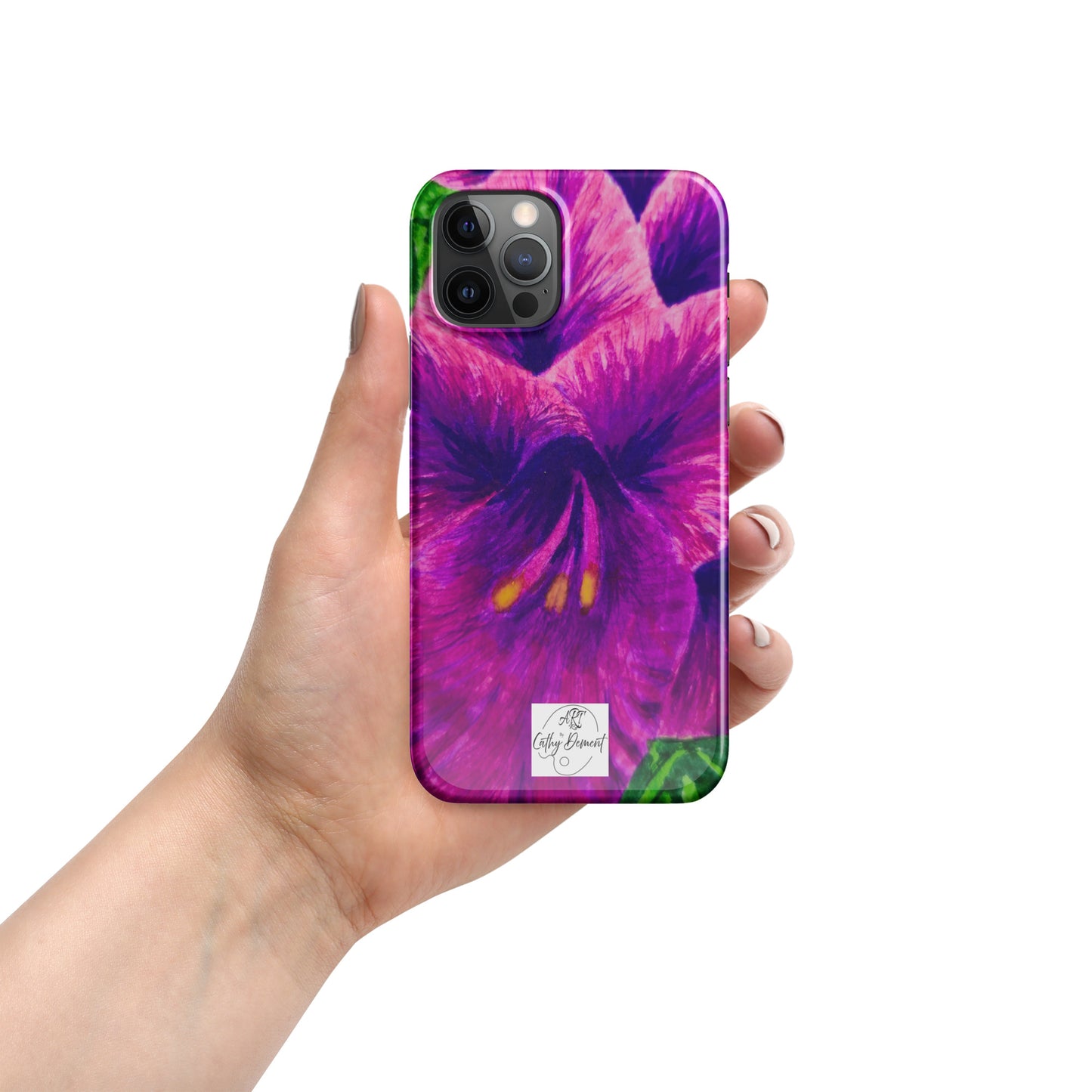 Snap case for iPhone® - Royal Reverie: Purple Gladiola, Floral Artwork Design