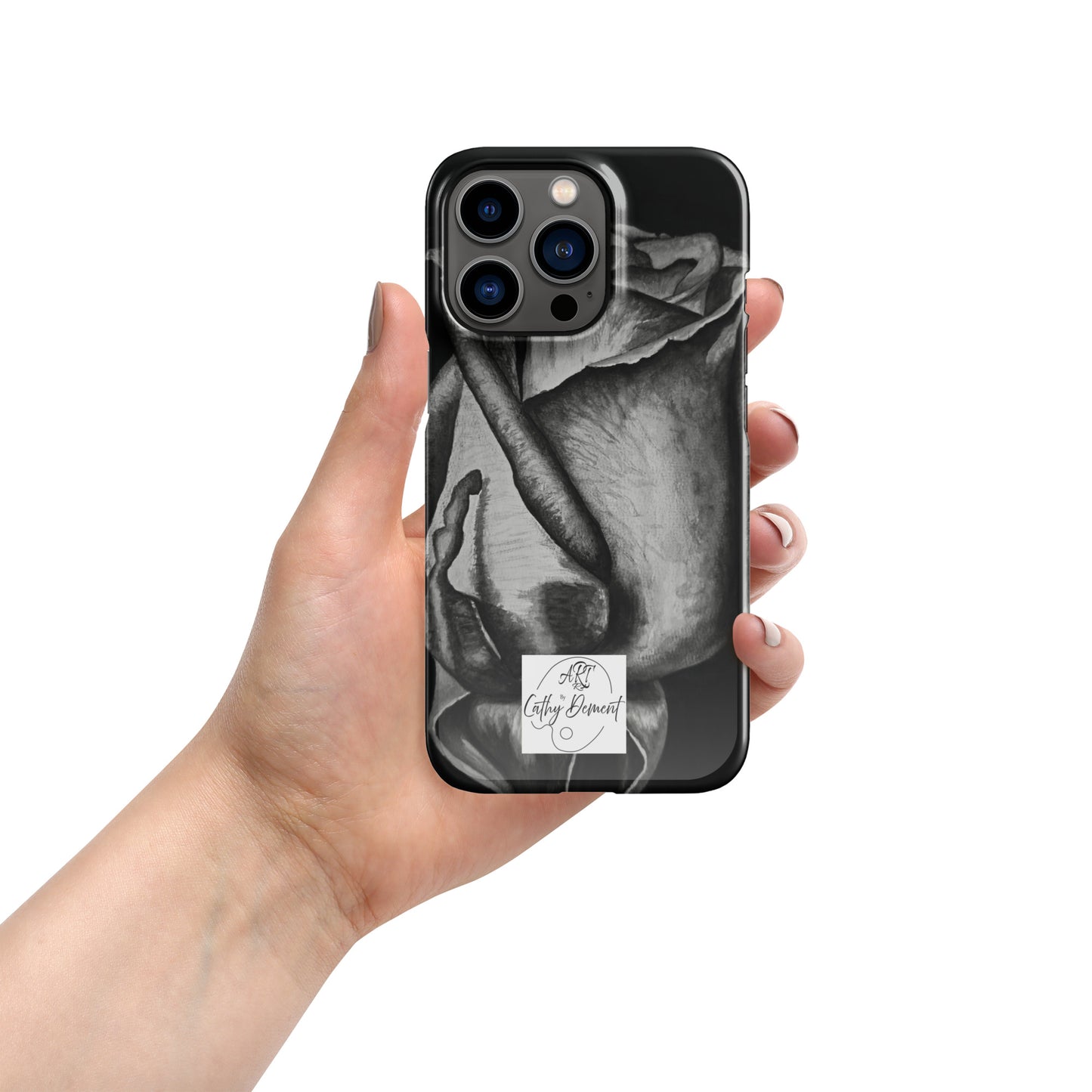 Dusk's Embrace: Monochrome Rose Artwork Snap Cell Phone Case for iPhone®