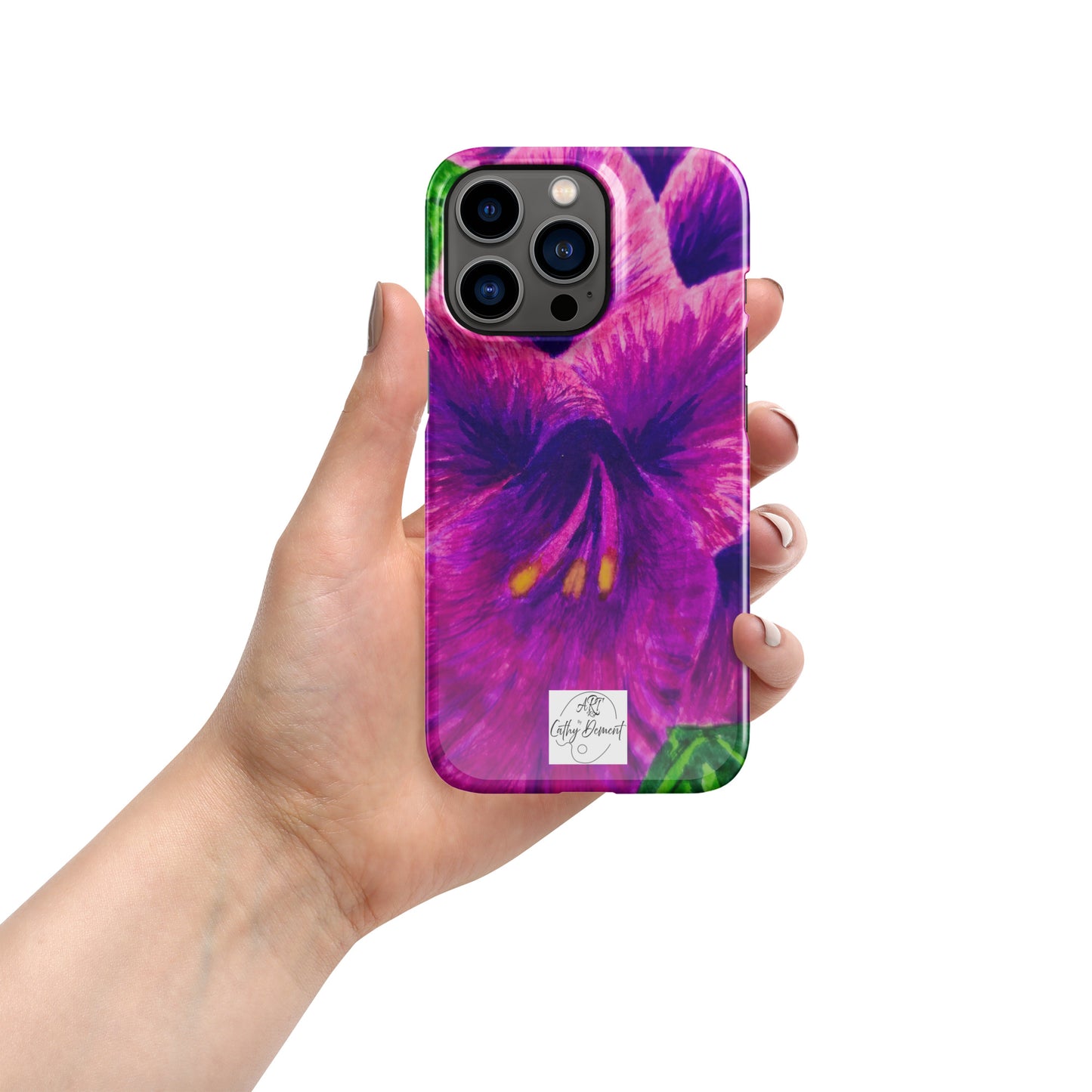 Snap case for iPhone® - Royal Reverie: Purple Gladiola, Floral Artwork Design