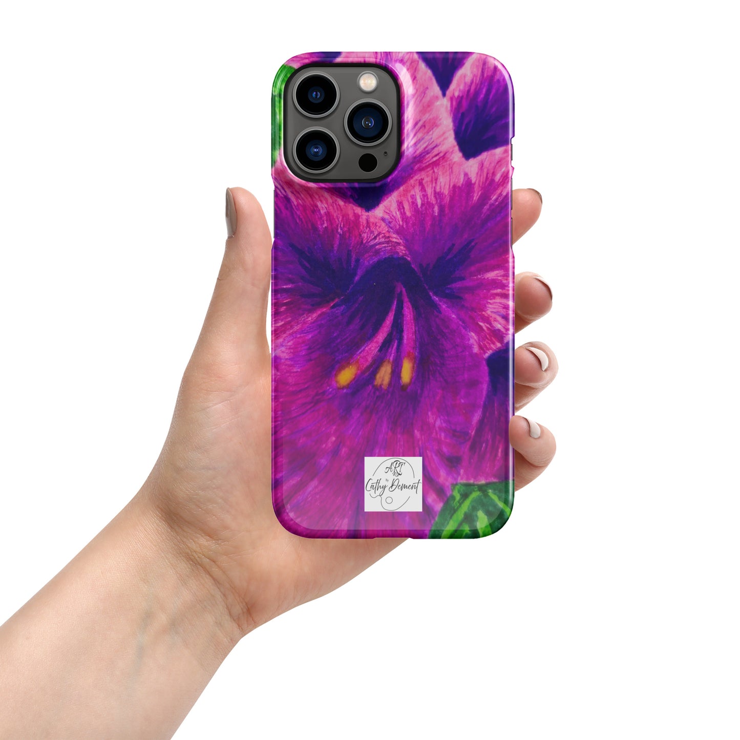 Snap case for iPhone® - Royal Reverie: Purple Gladiola, Floral Artwork Design