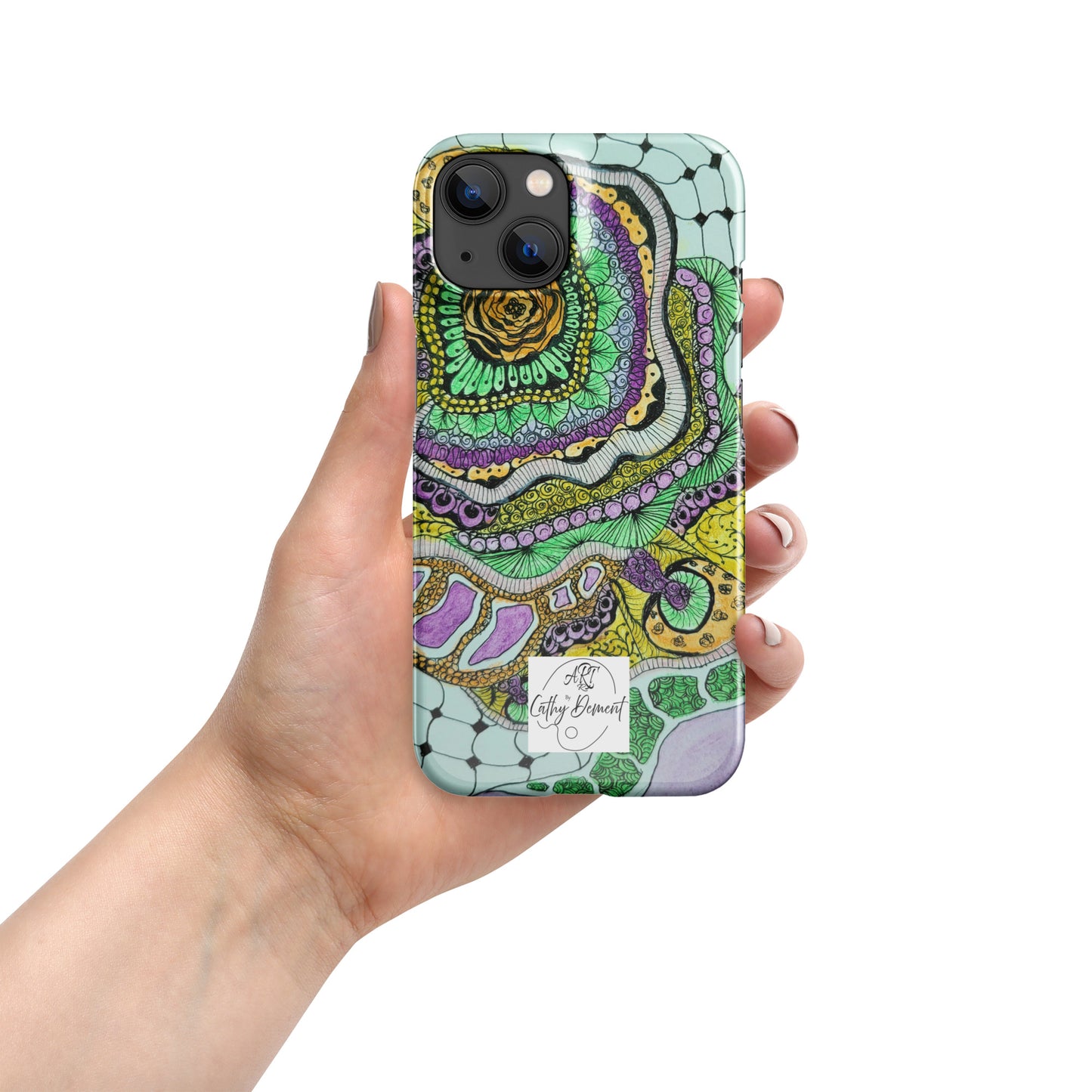 Snap Phone Case for iPhone® - Zen Floral Bliss - Colorful Zentangle Artwork Design