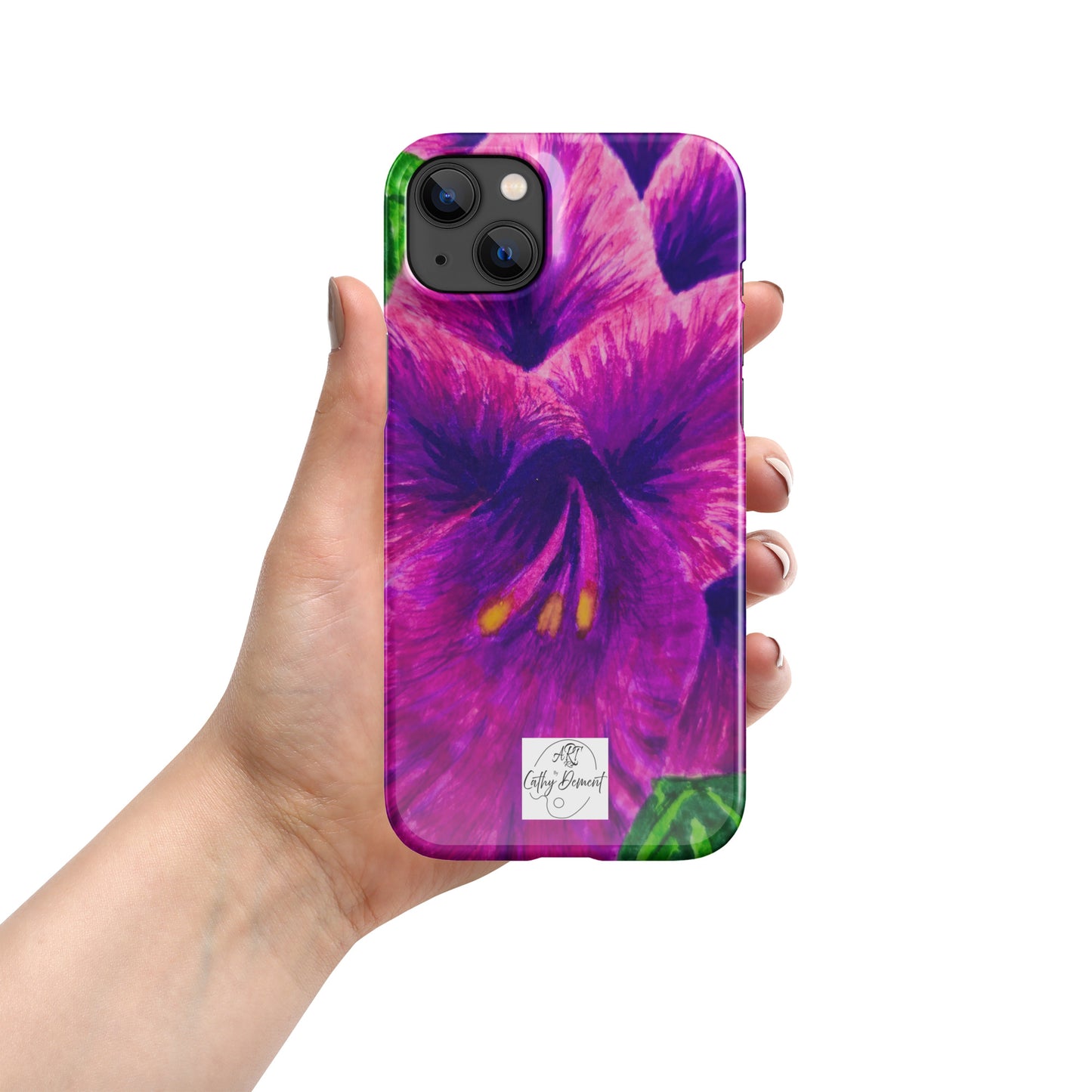 Snap case for iPhone® - Royal Reverie: Purple Gladiola, Floral Artwork Design