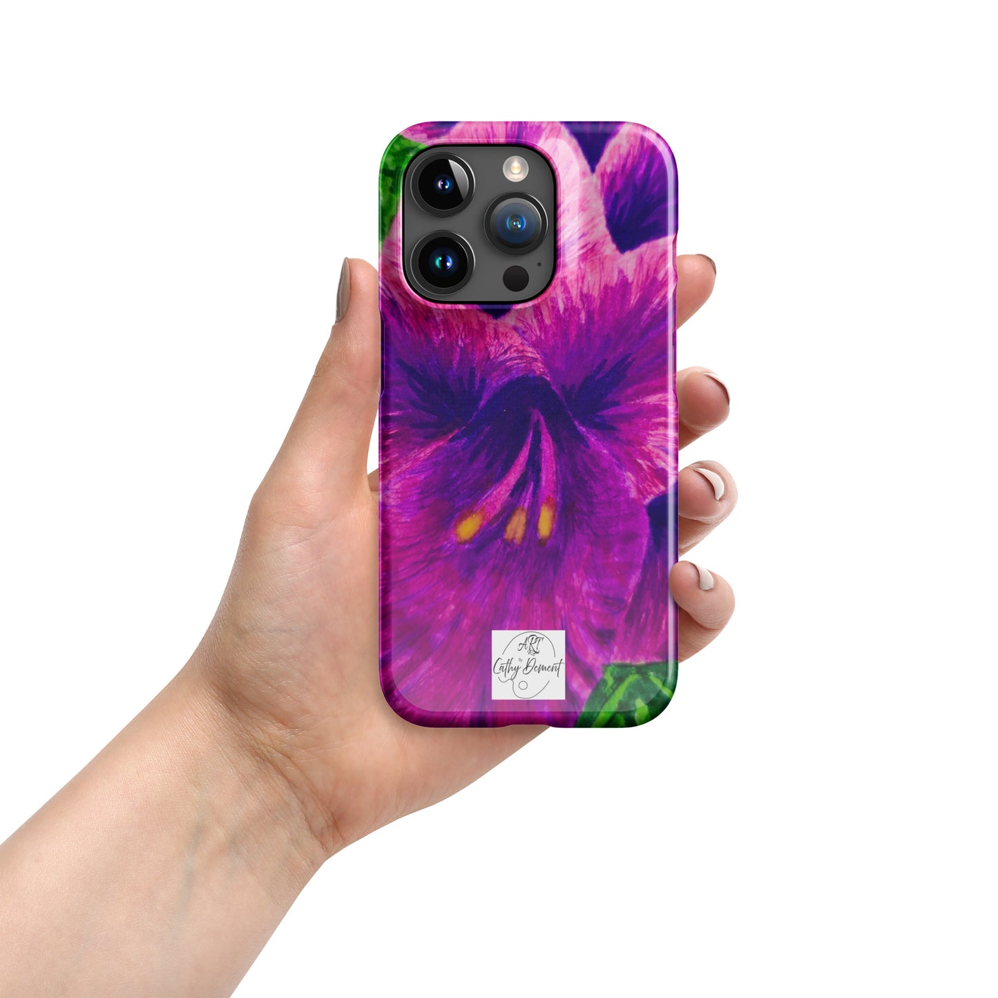 Snap case for iPhone® - Royal Reverie: Purple Gladiola, Floral Artwork Design