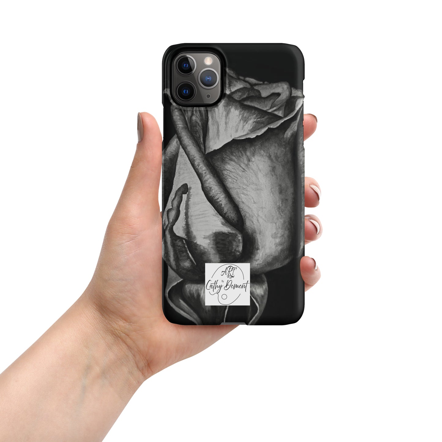 Dusk's Embrace: Monochrome Rose Artwork Snap Cell Phone Case for iPhone®