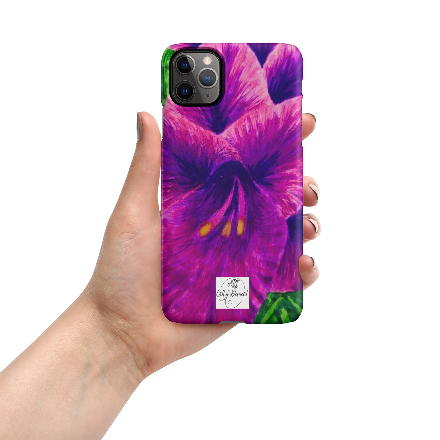 Snap case for iPhone® - Royal Reverie: Purple Gladiola, Floral Artwork Design