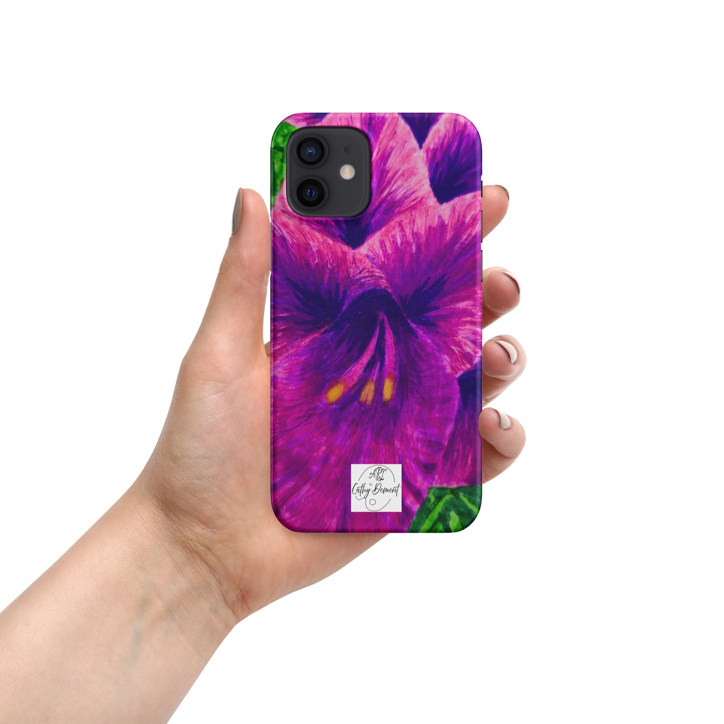 Snap case for iPhone® - Royal Reverie: Purple Gladiola, Floral Artwork Design