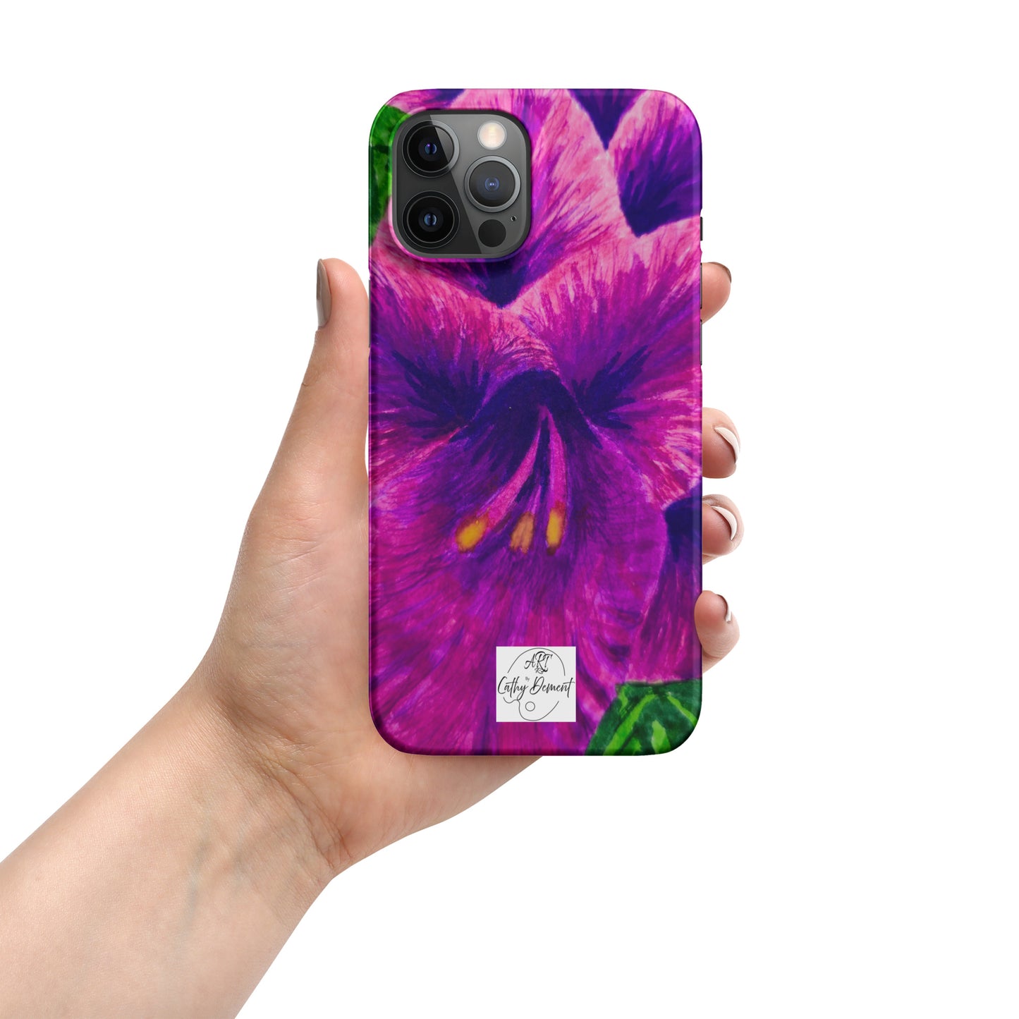 Snap case for iPhone® - Royal Reverie: Purple Gladiola, Floral Artwork Design