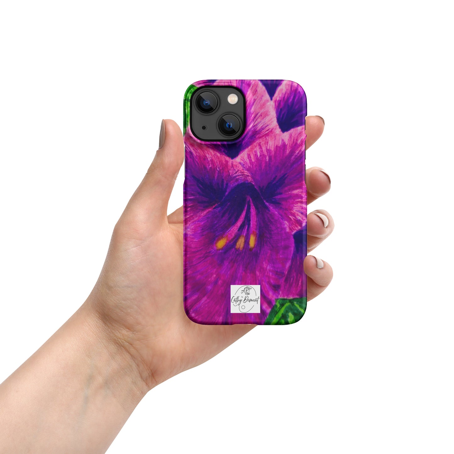 Snap case for iPhone® - Royal Reverie: Purple Gladiola, Floral Artwork Design