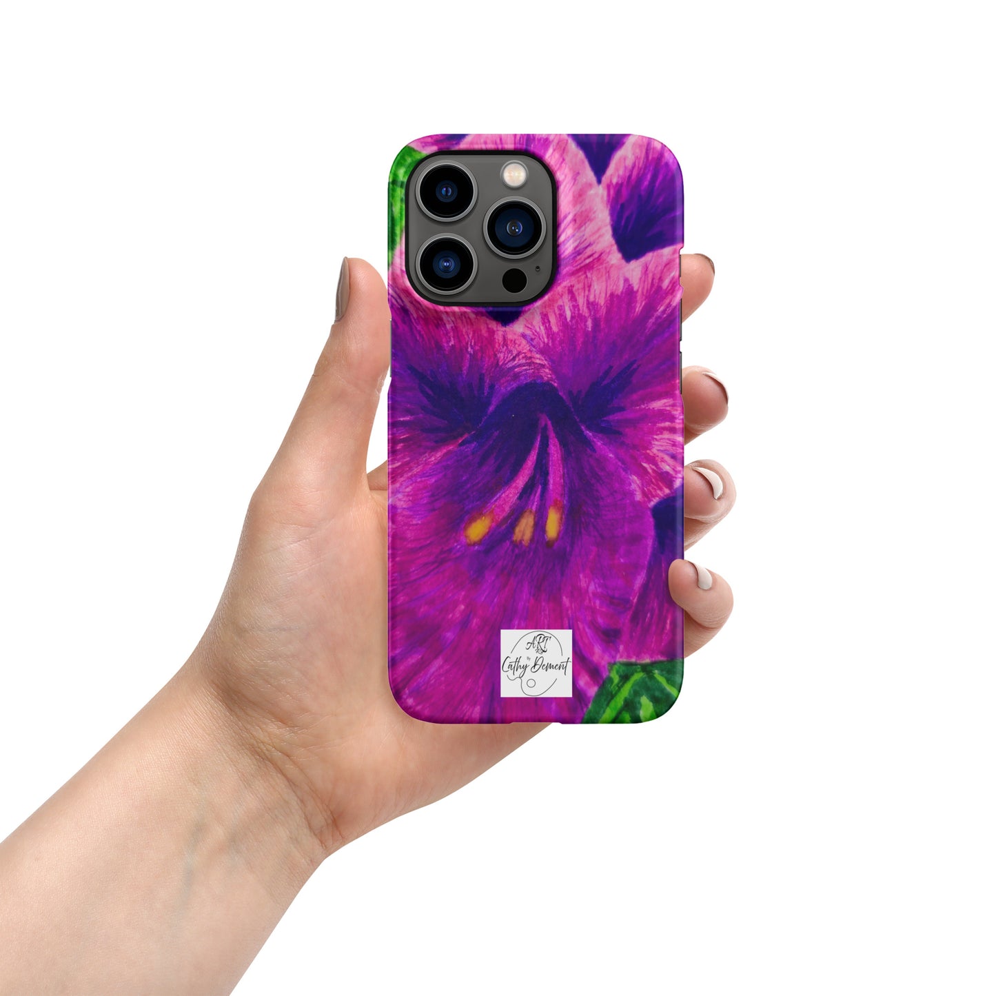 Snap case for iPhone® - Royal Reverie: Purple Gladiola, Floral Artwork Design