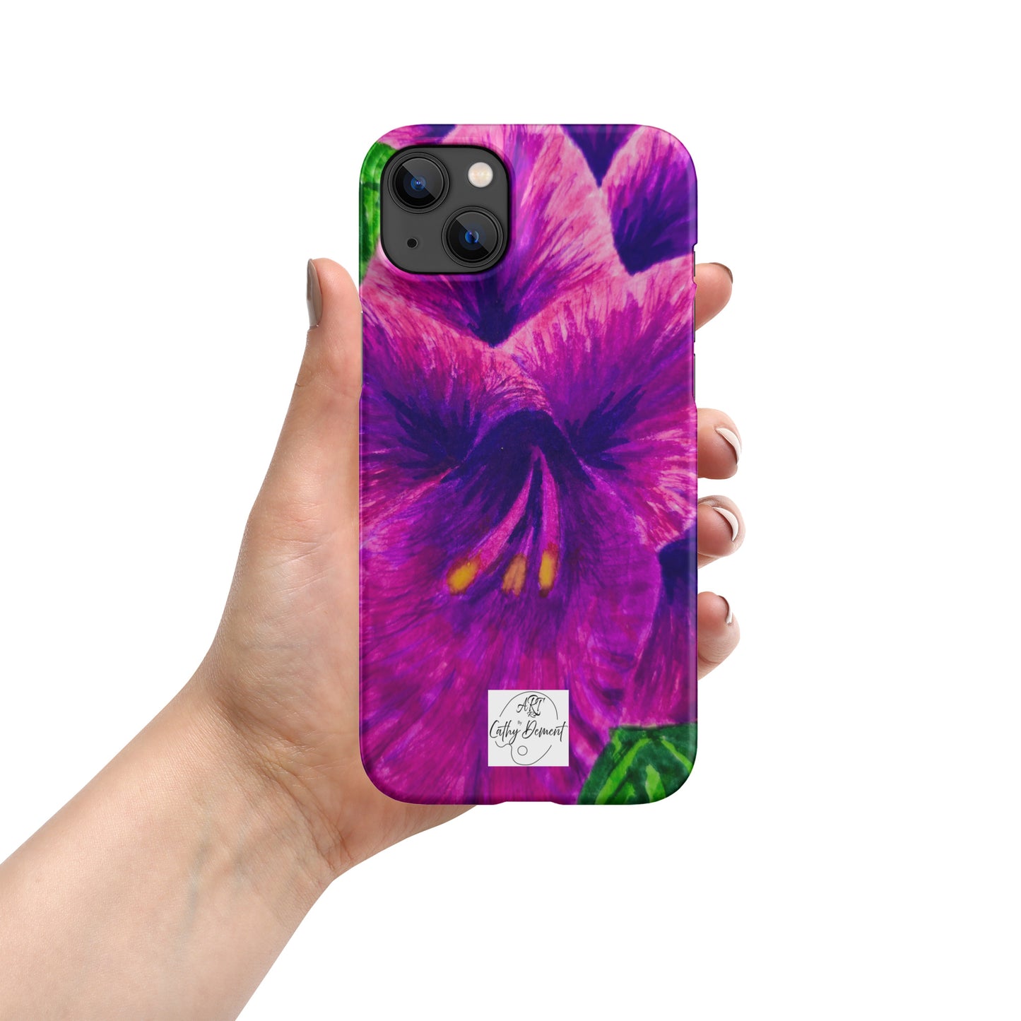 Snap case for iPhone® - Royal Reverie: Purple Gladiola, Floral Artwork Design