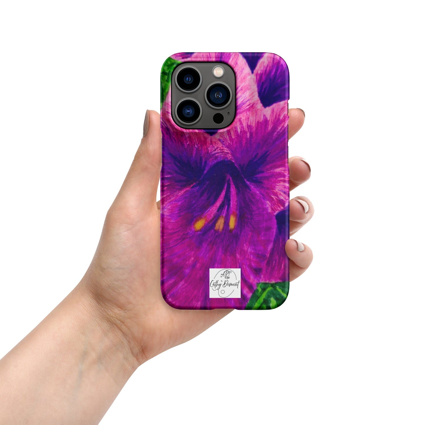 Snap case for iPhone® - Royal Reverie: Purple Gladiola, Floral Artwork Design