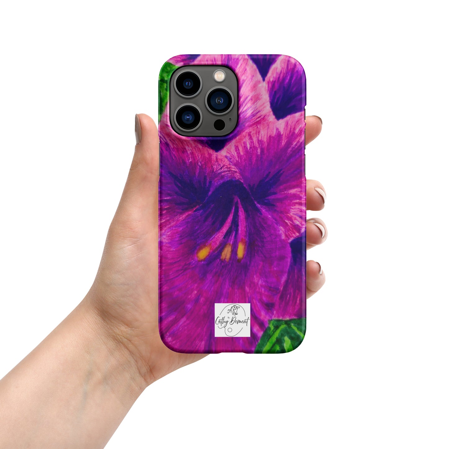 Snap case for iPhone® - Royal Reverie: Purple Gladiola, Floral Artwork Design