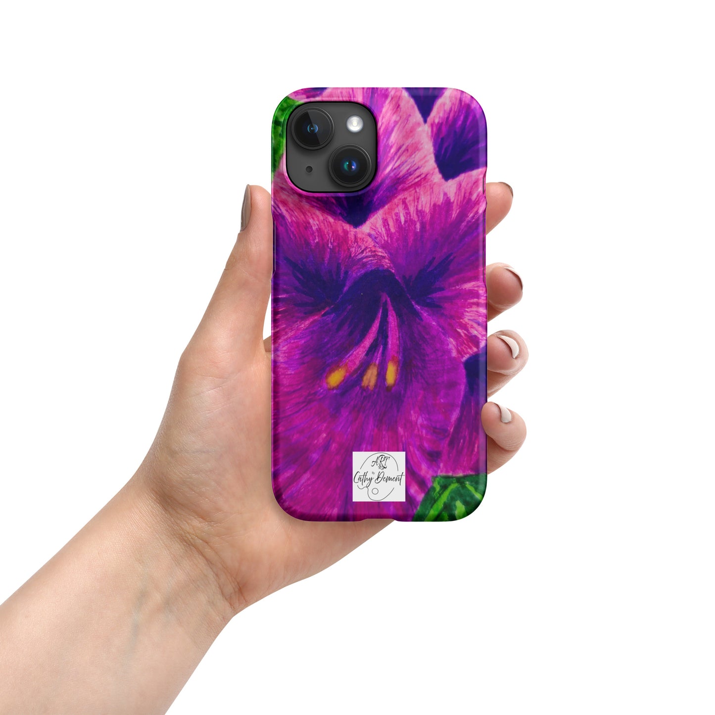 Snap case for iPhone® - Royal Reverie: Purple Gladiola, Floral Artwork Design