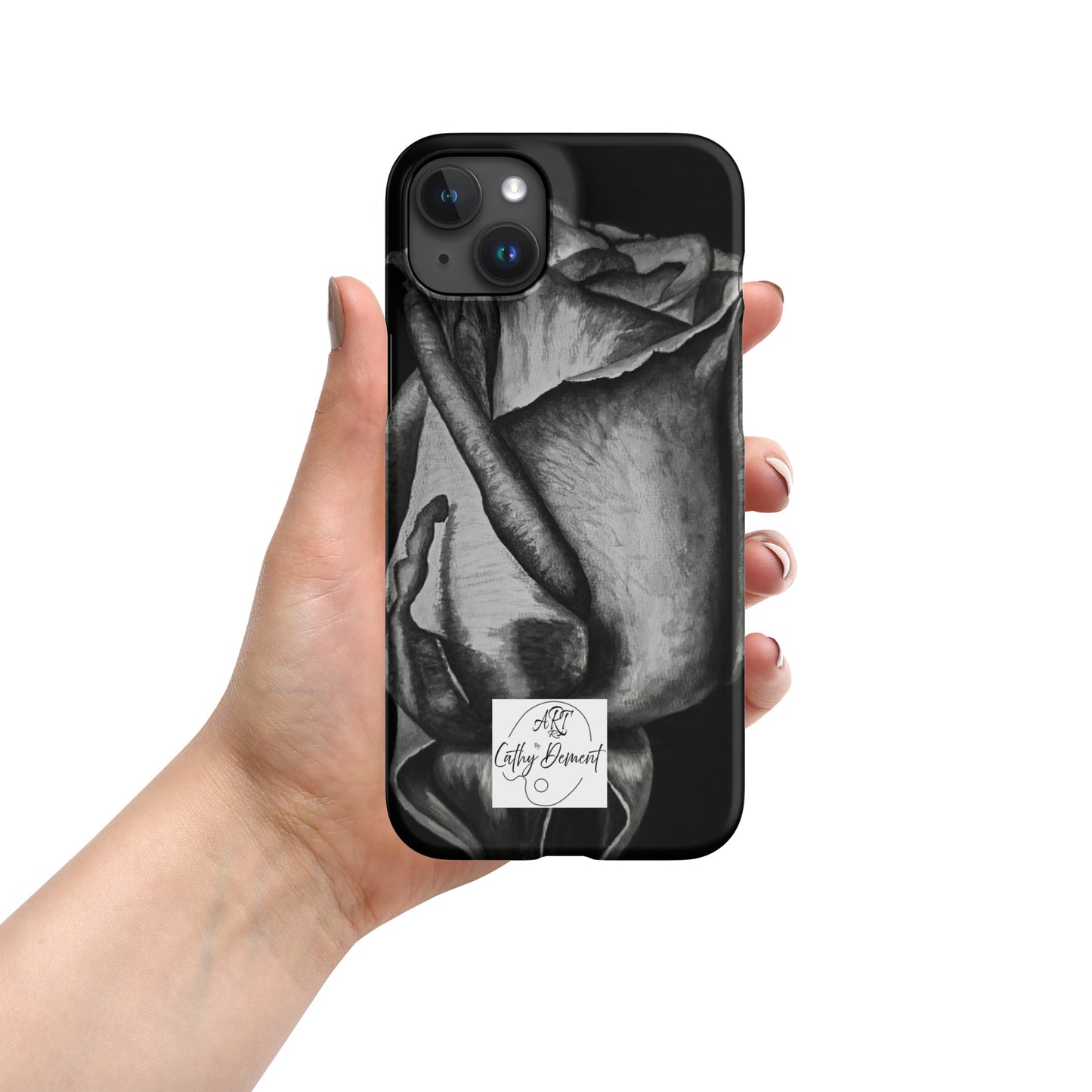 Dusk's Embrace: Monochrome Rose Artwork Snap Cell Phone Case for iPhone®