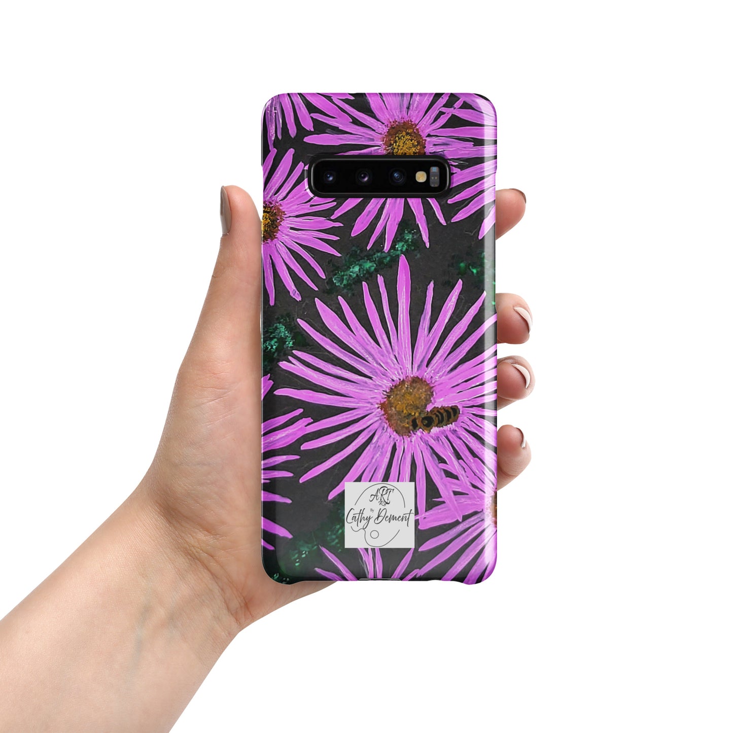 Snap Case for Samsung® Phones - Purple Flowers and Bee - Colorful Floral Artwork Design