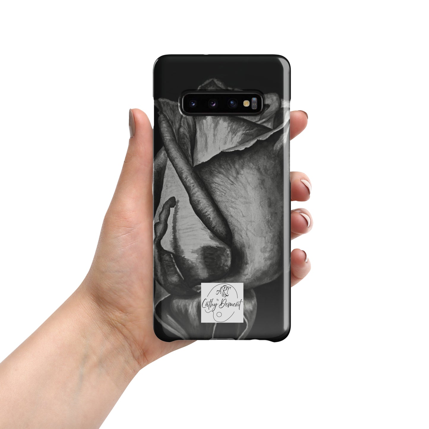 Dusk's Embrace: Monochrome Rose Artwork Snap case for Samsung® Cell Phones