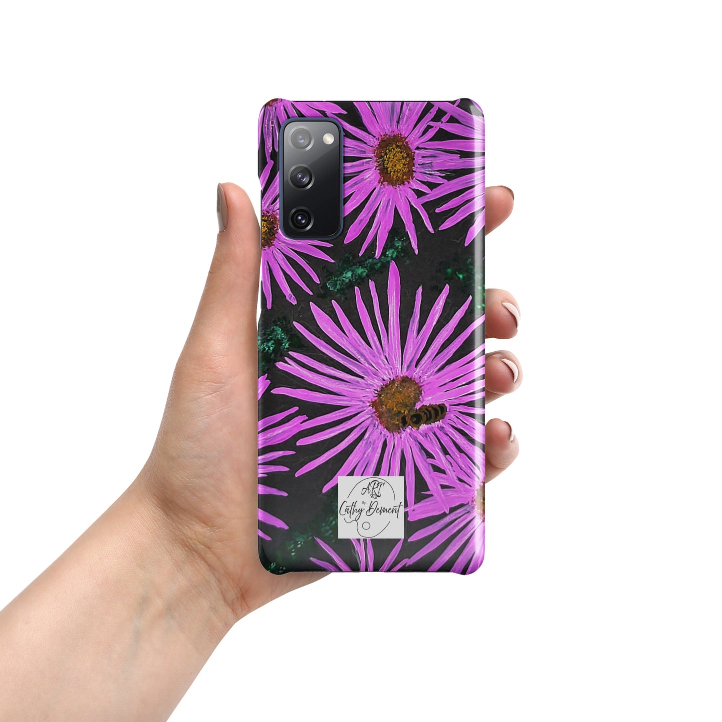 Snap Case for Samsung® Phones - Purple Flowers and Bee - Colorful Floral Artwork Design