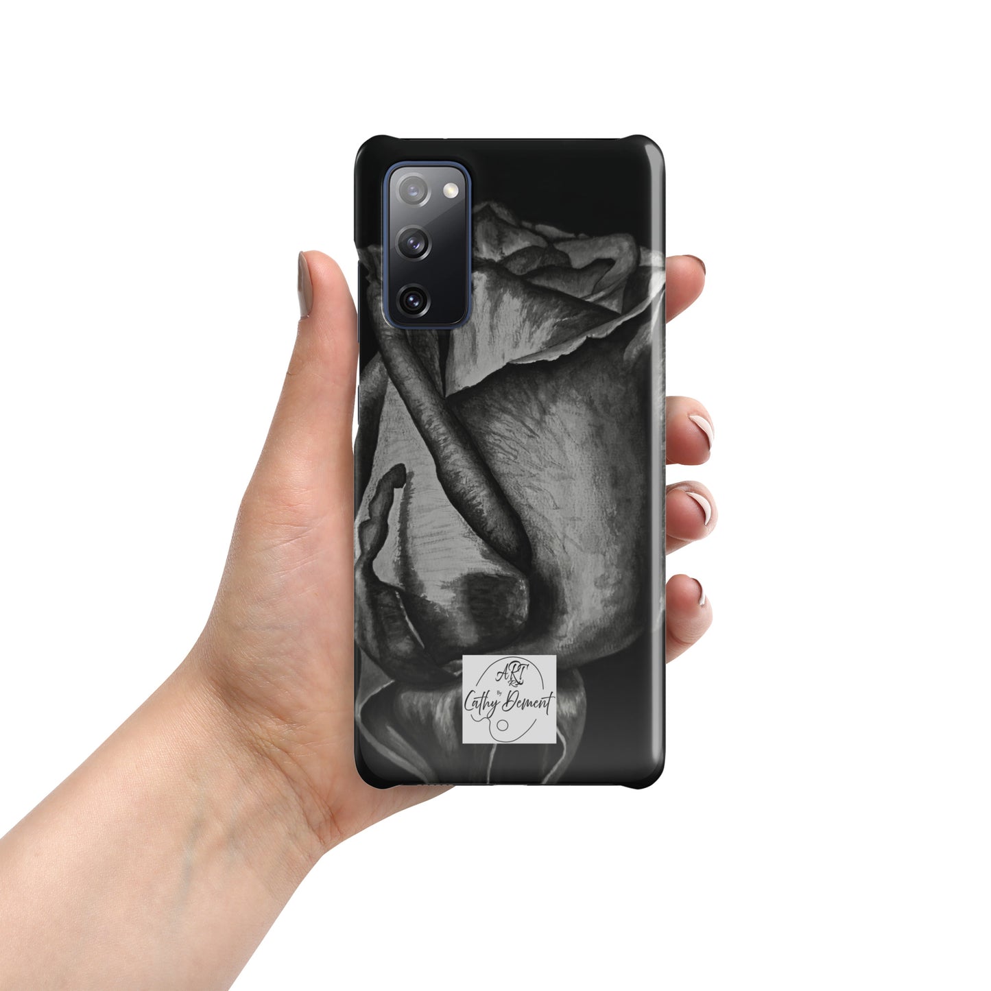 Dusk's Embrace: Monochrome Rose Artwork Snap case for Samsung® Cell Phones